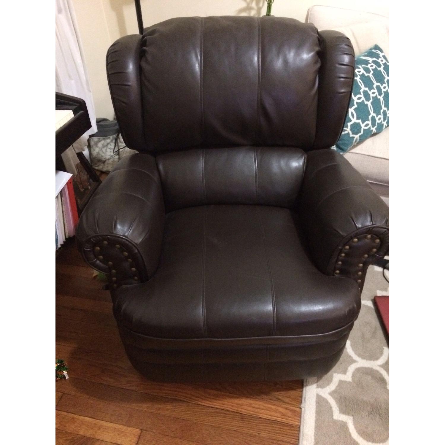 Brown Leather Recliner - image-1