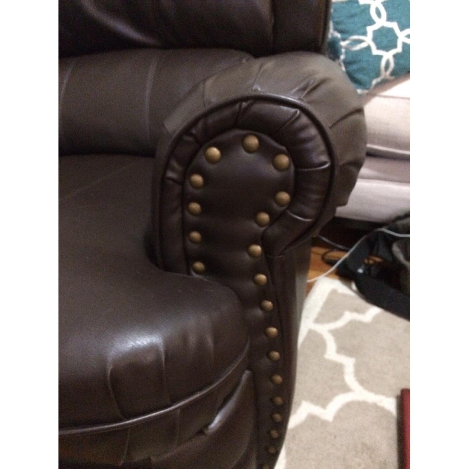 Brown Leather Recliner - image-2