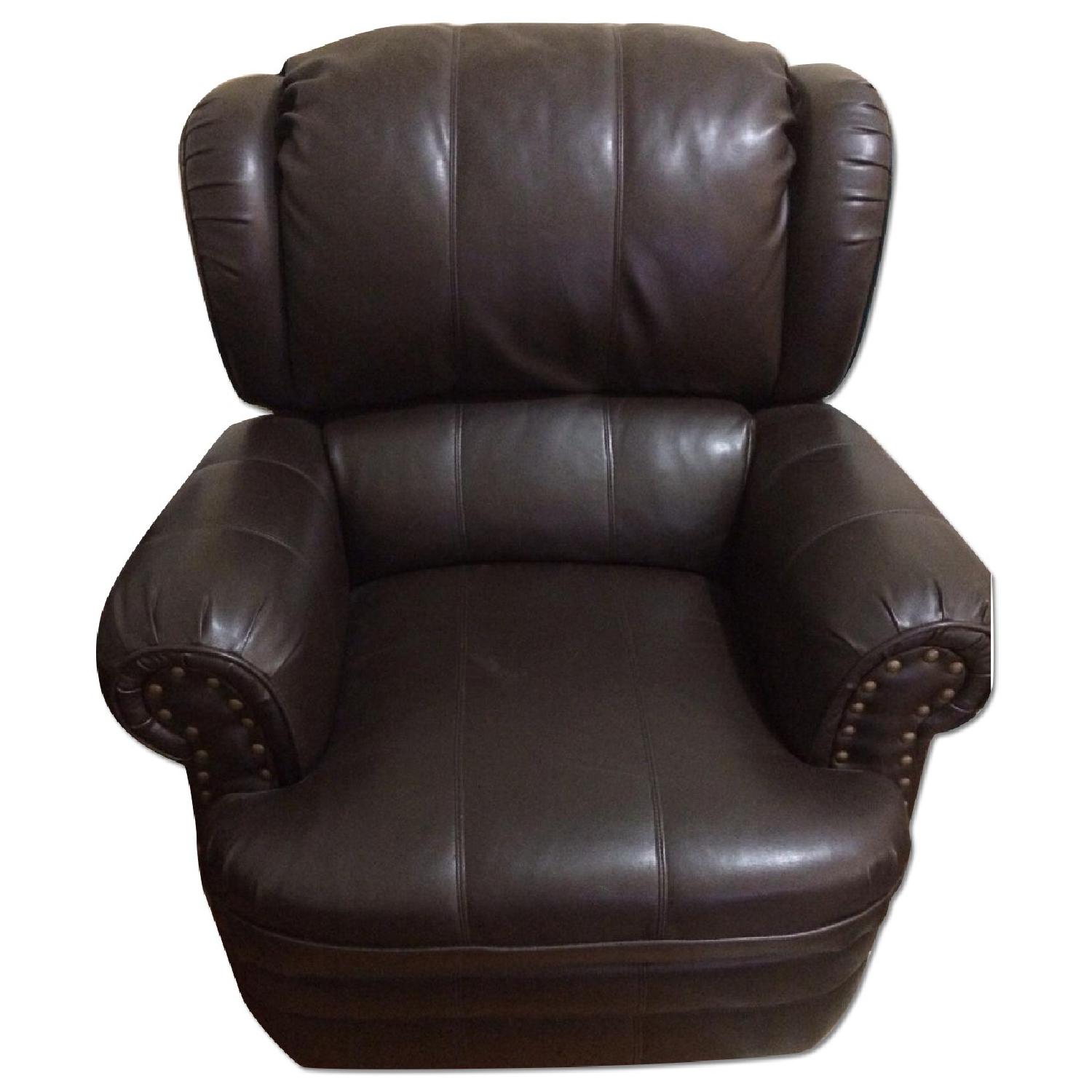 Brown Leather Recliner - image-0