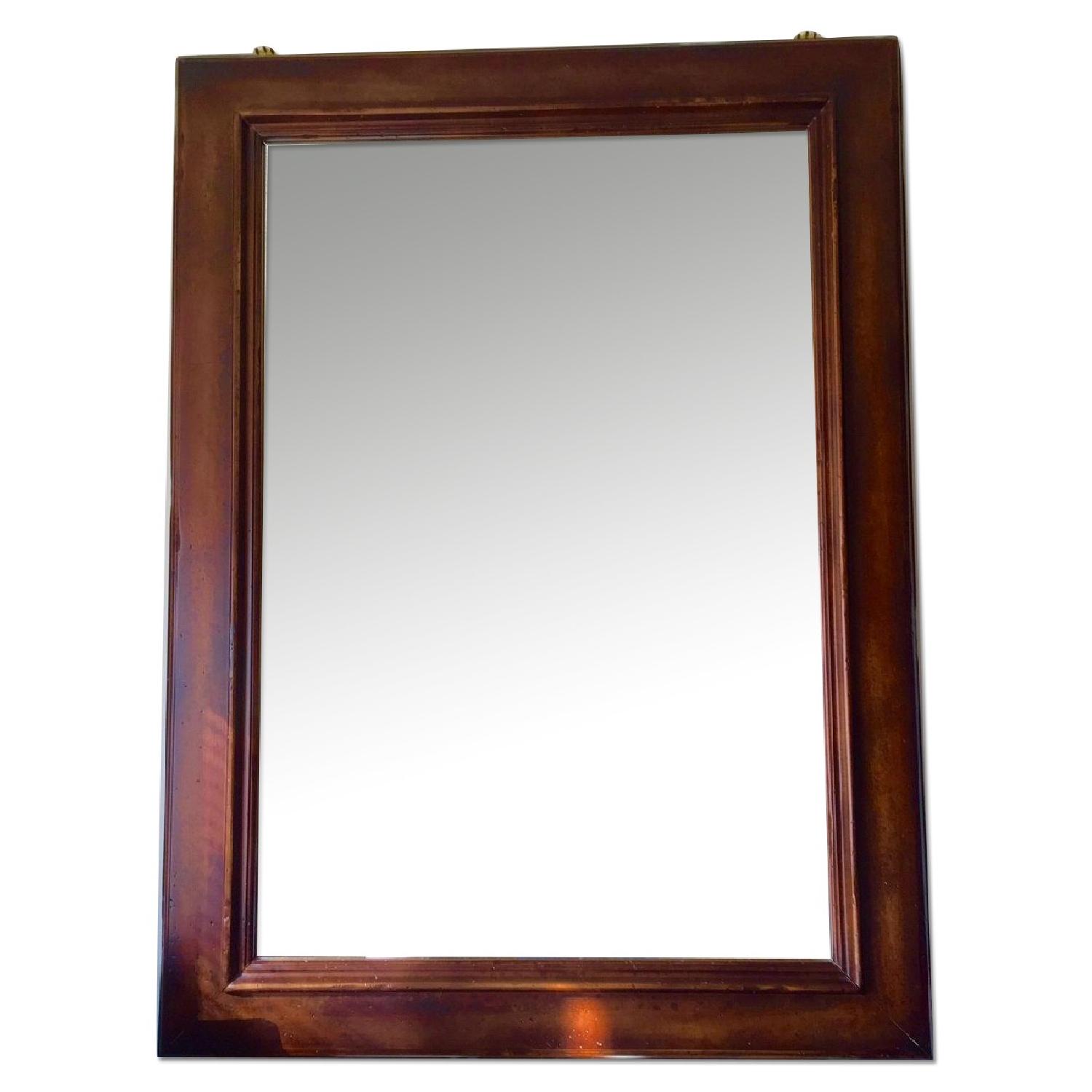 Bloomingdale's Vintage Wood Framed Mirror AptDeco