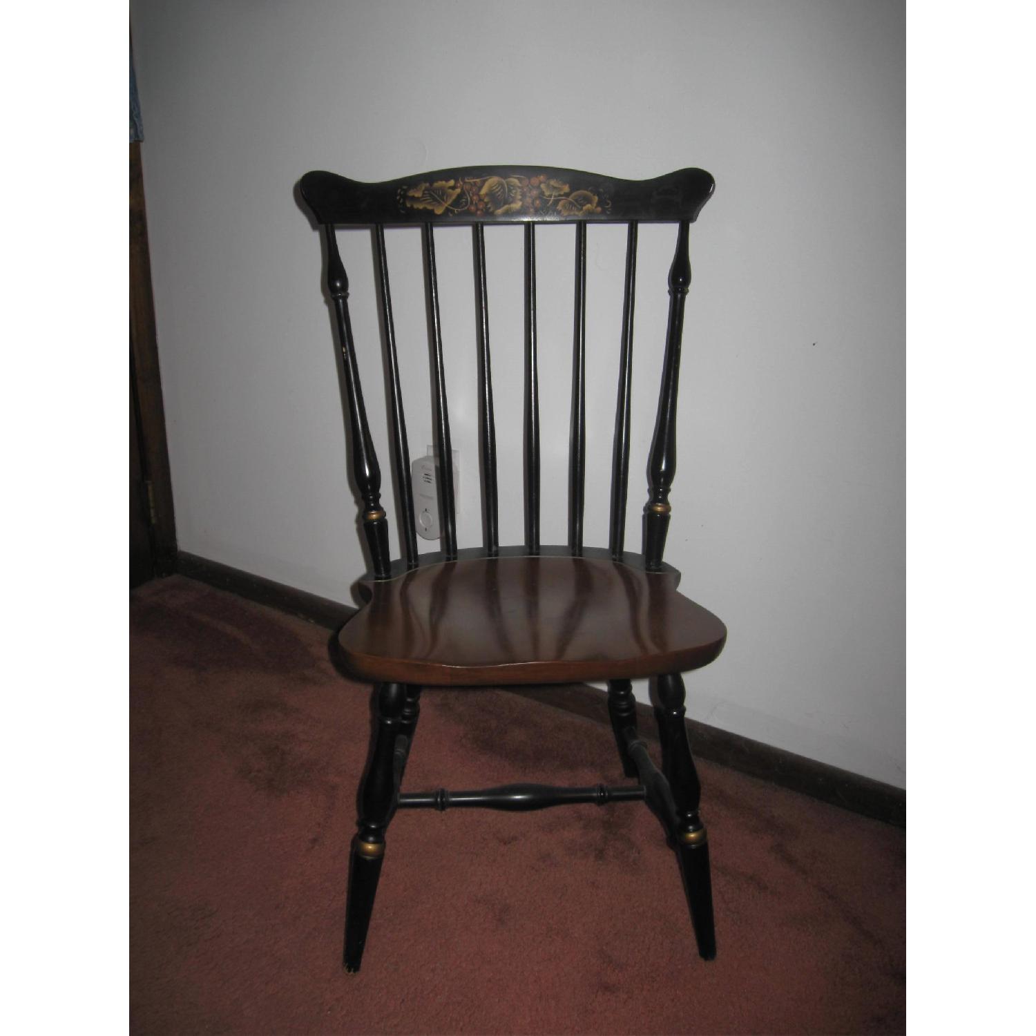L. Hitchcock Dining Table w/ 1 Chair - image-1
