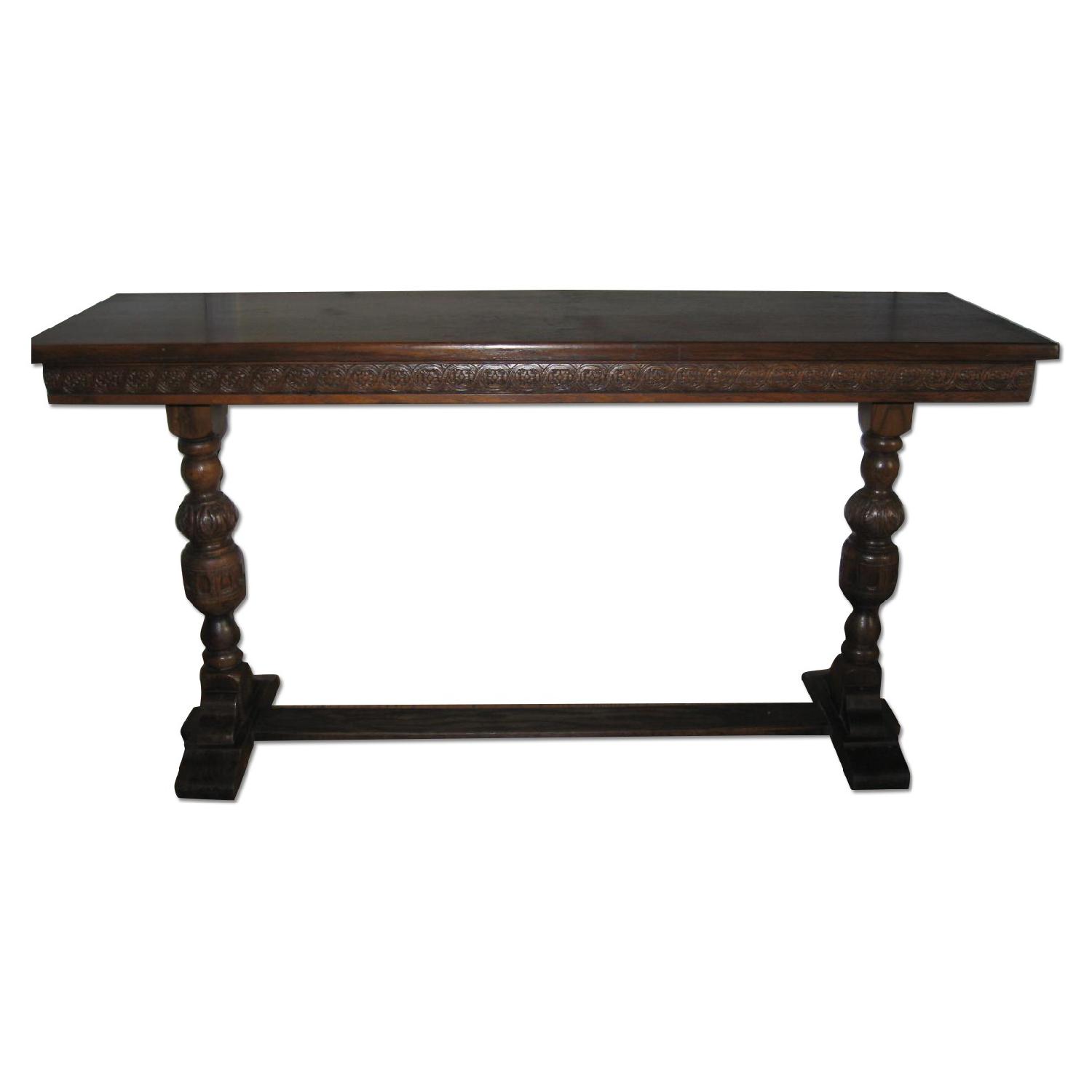 Antique Wooden Carved Sofa Table AptDeco