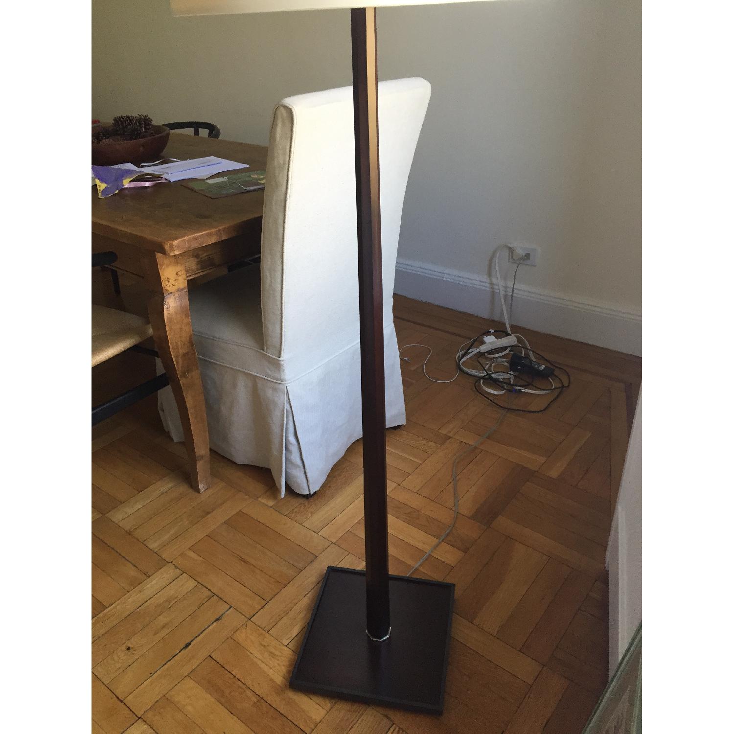 Barbara Barry Octagon Mahogany Floor Lamp with Silk Shade - image-2