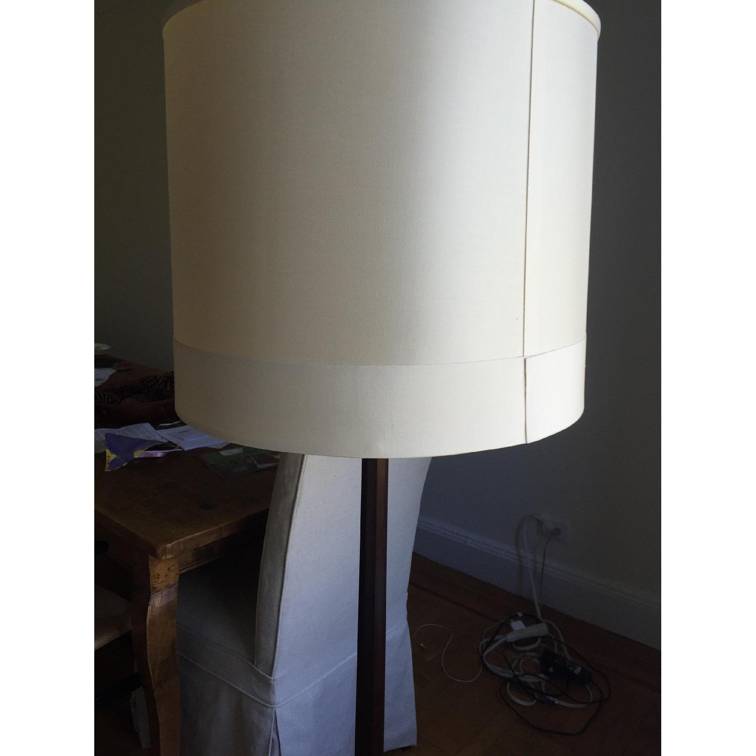 Barbara Barry Octagon Mahogany Floor Lamp with Silk Shade - image-4