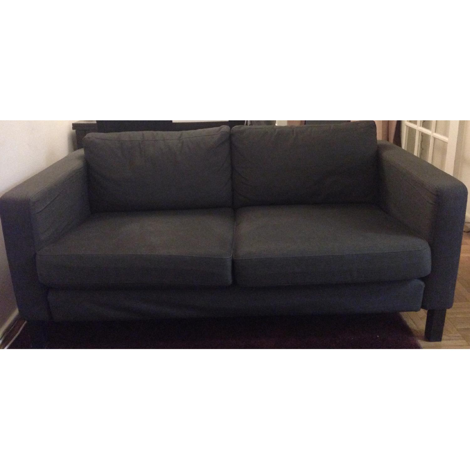 Ikea Karlstad Loveseat in Sivik Dark Grey AptDeco