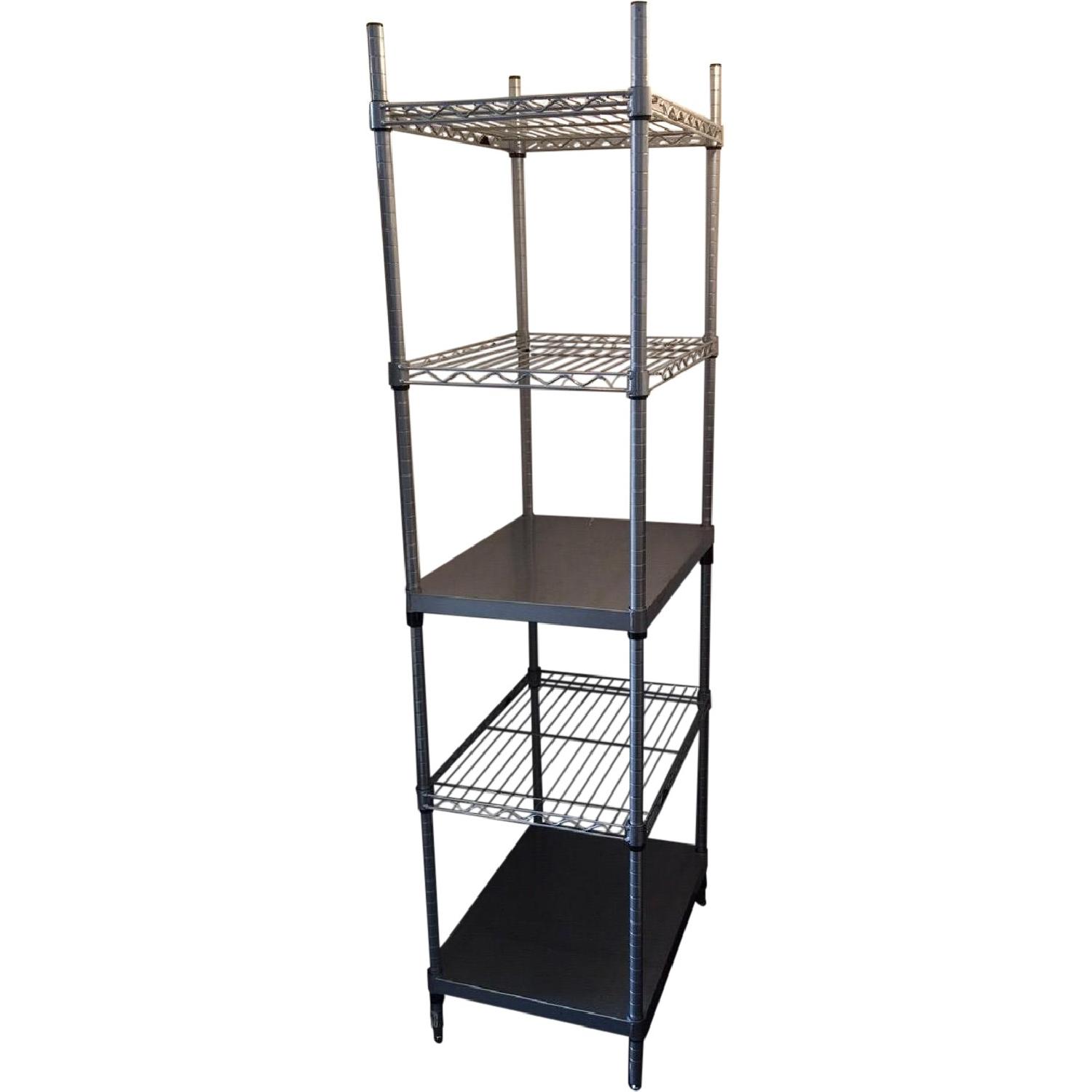 Container Store Intermetro 5Shelf Steel Storage Tower AptDeco