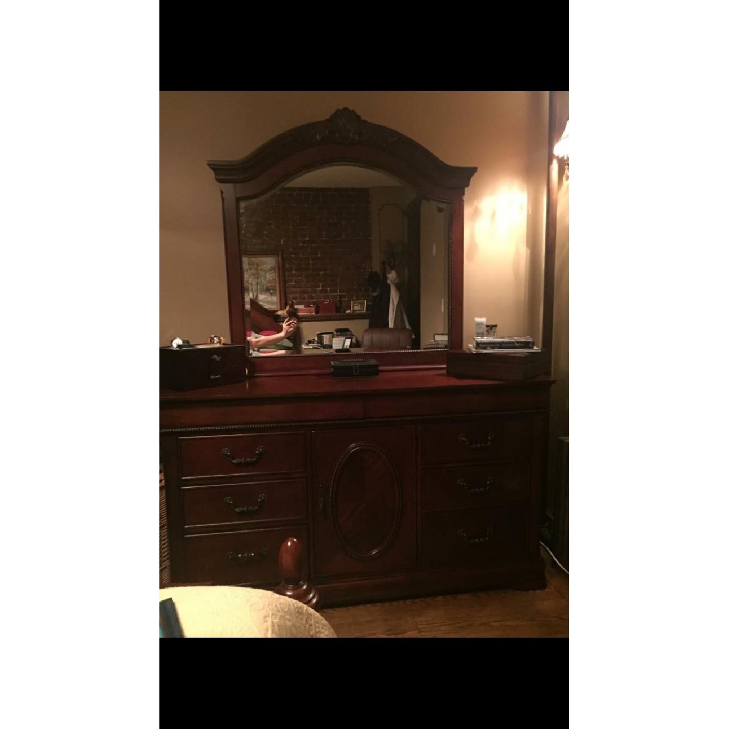 Raymour & Flanigan Regency Dresser w/ Mirror - image-1