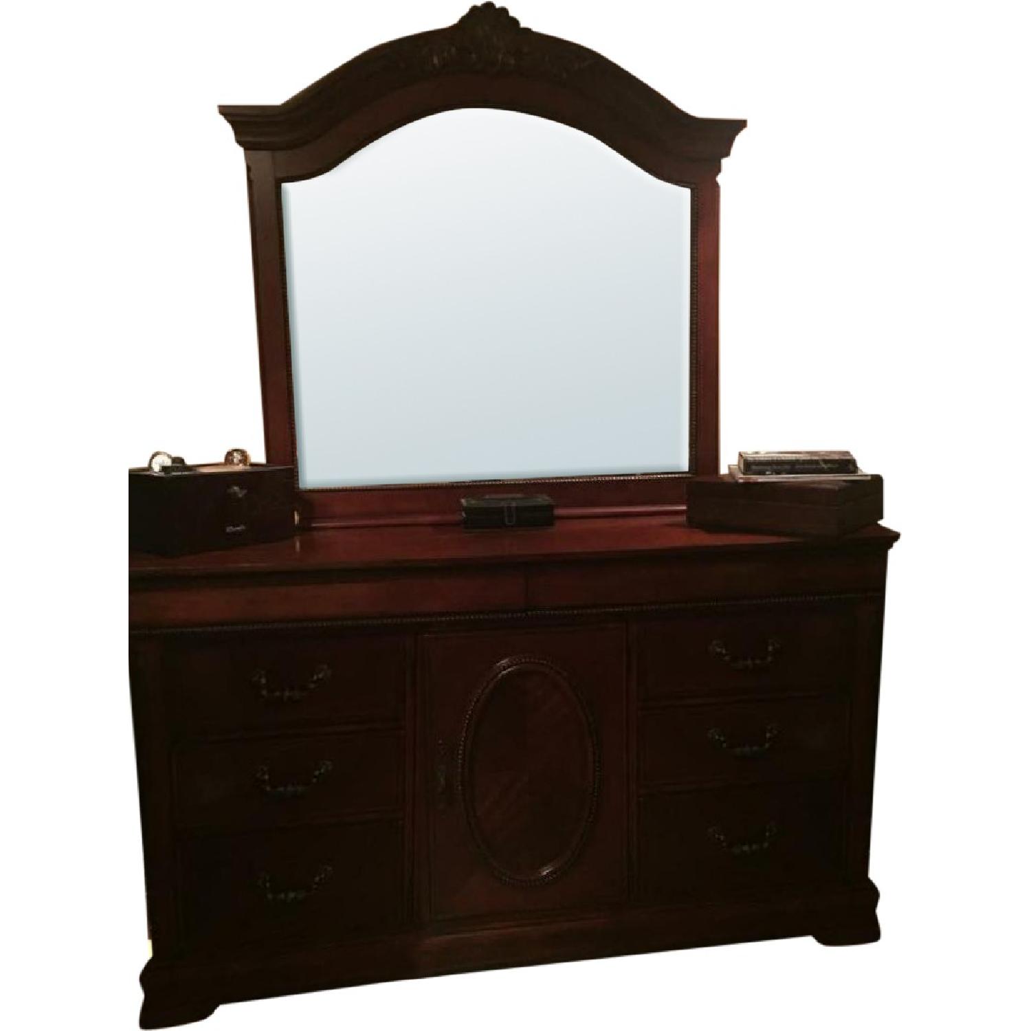 Raymour & Flanigan Regency Dresser w/ Mirror - image-0