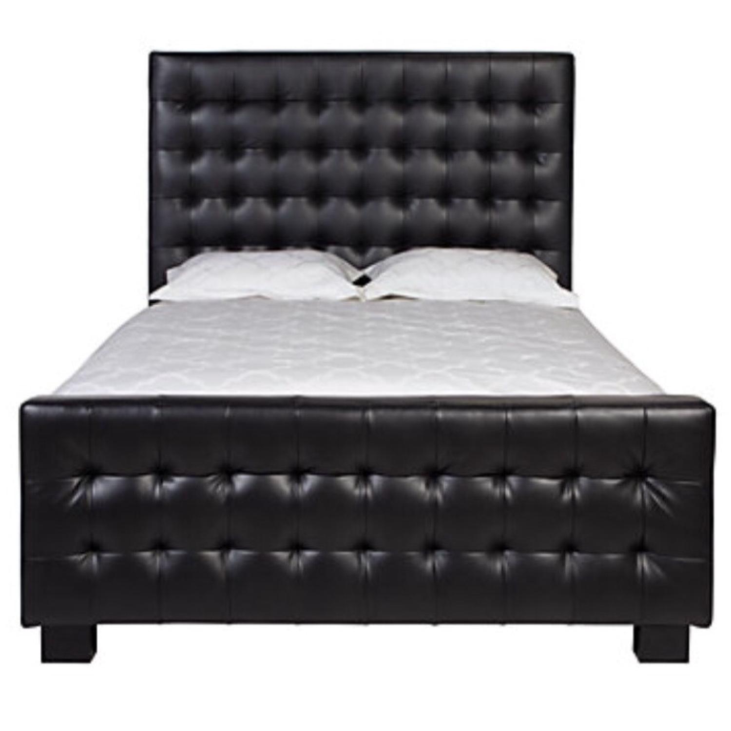Z Gallerie West Street Expresso Leather Bedframe - image-6
