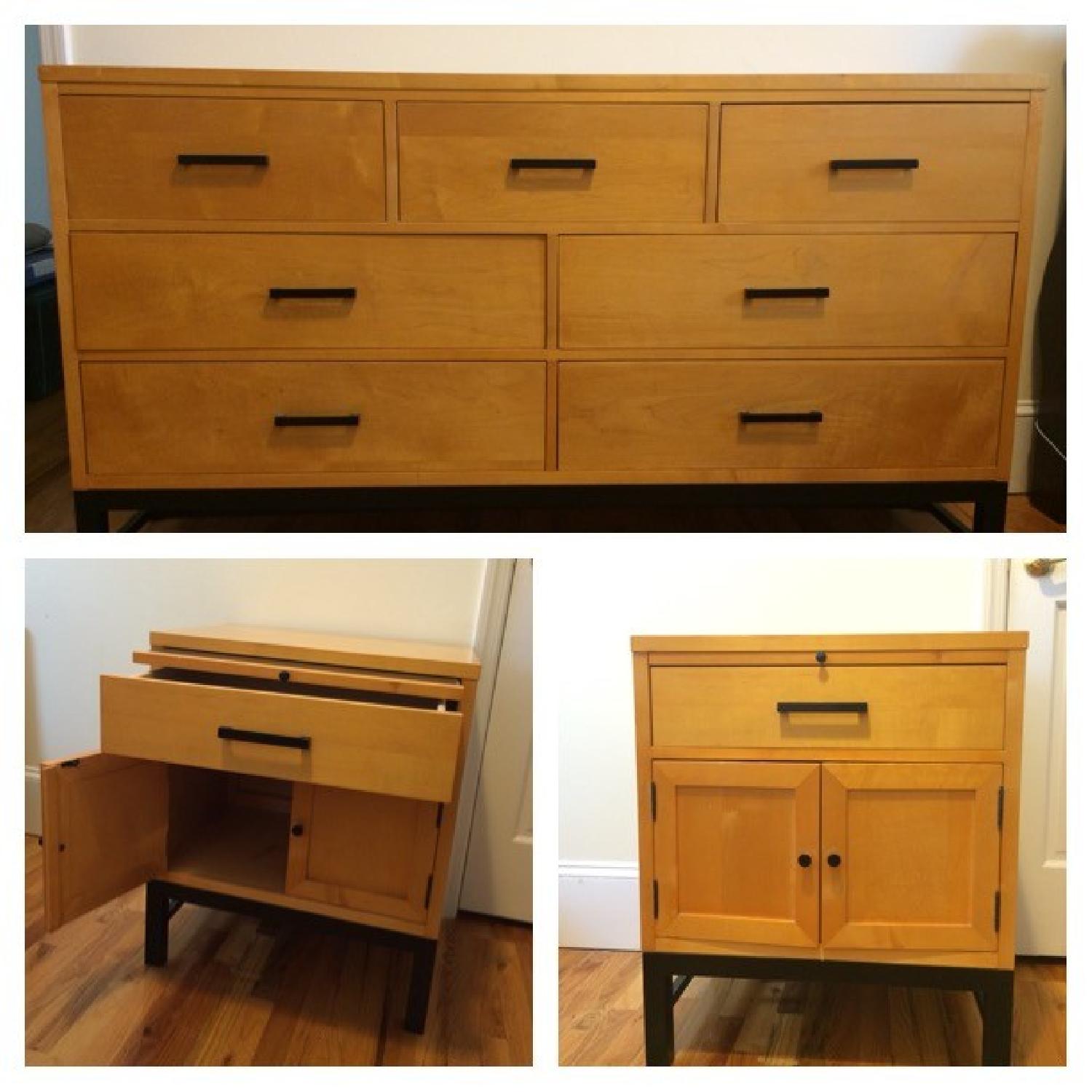 Mid-Century Modern Vintage Dresser + Nightstand Set - image-1