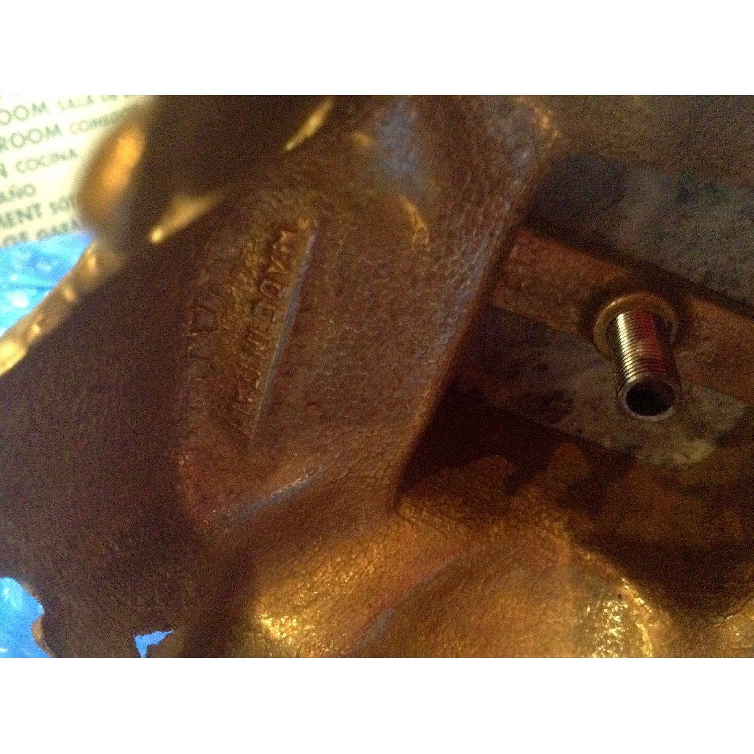 Italian Brevettato Marble Brass Candelabras and Imperial Clock Set - image-19