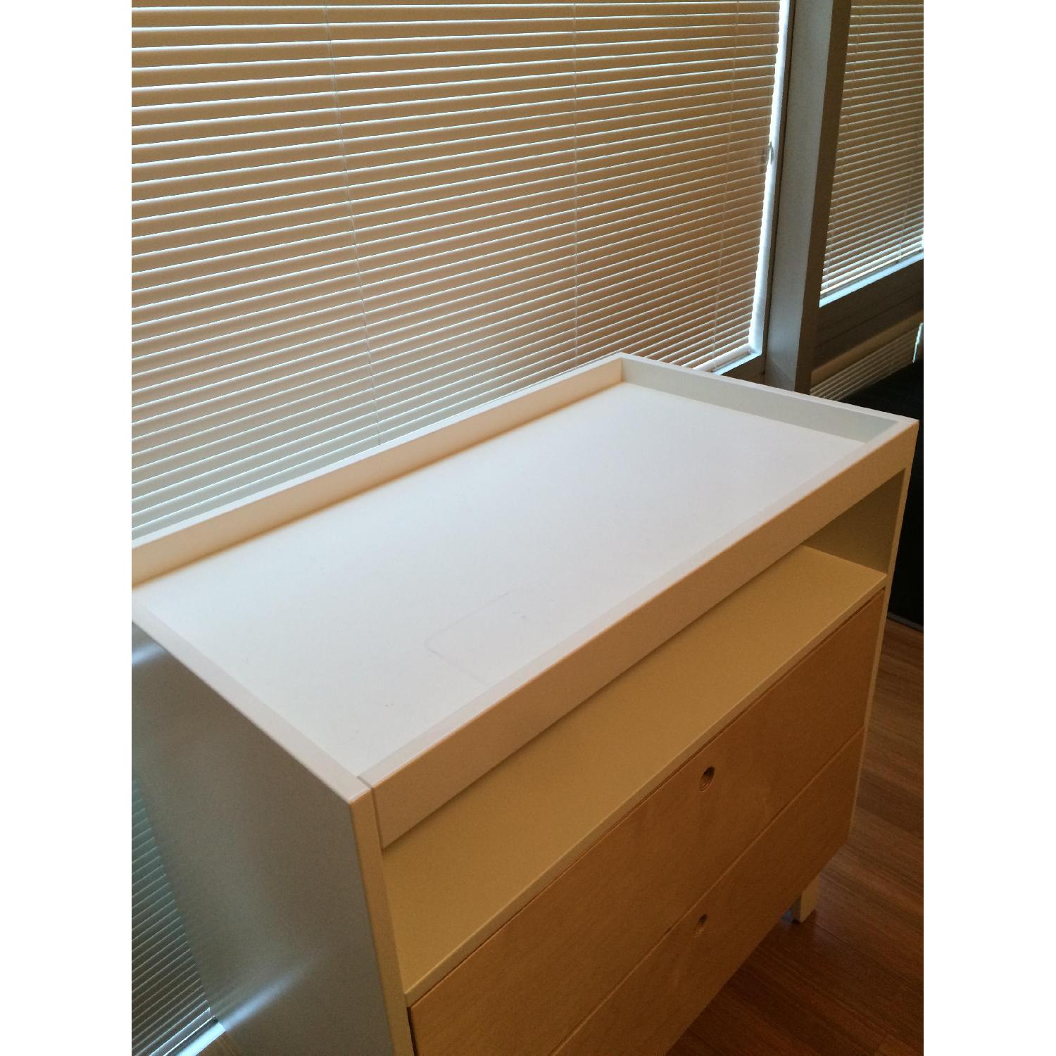 Oeuf Sparrow Dresser/Changing Table in White/Birch - image-3