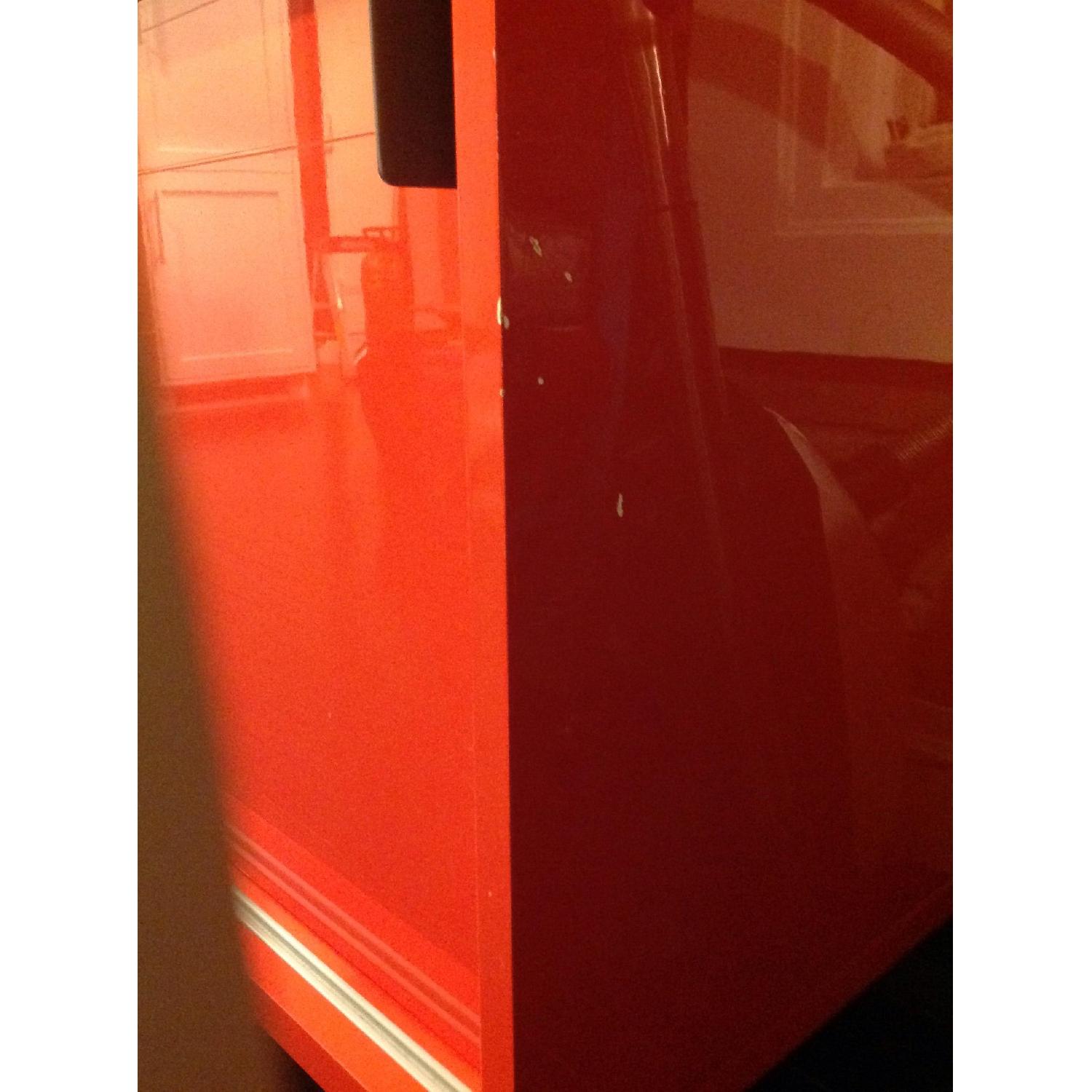CB2 Burnt-Orange/Red Gloss Credenza - image-3