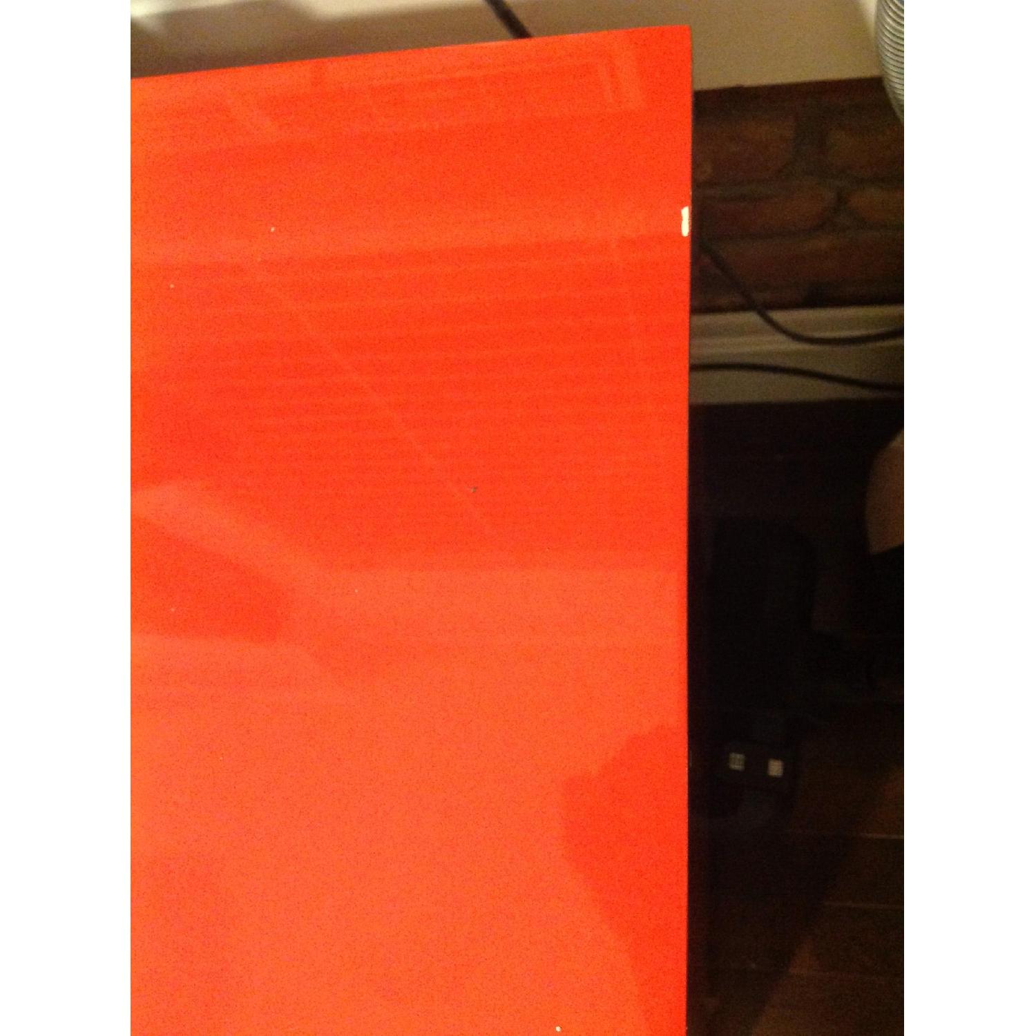 CB2 Burnt-Orange/Red Gloss Credenza - image-4