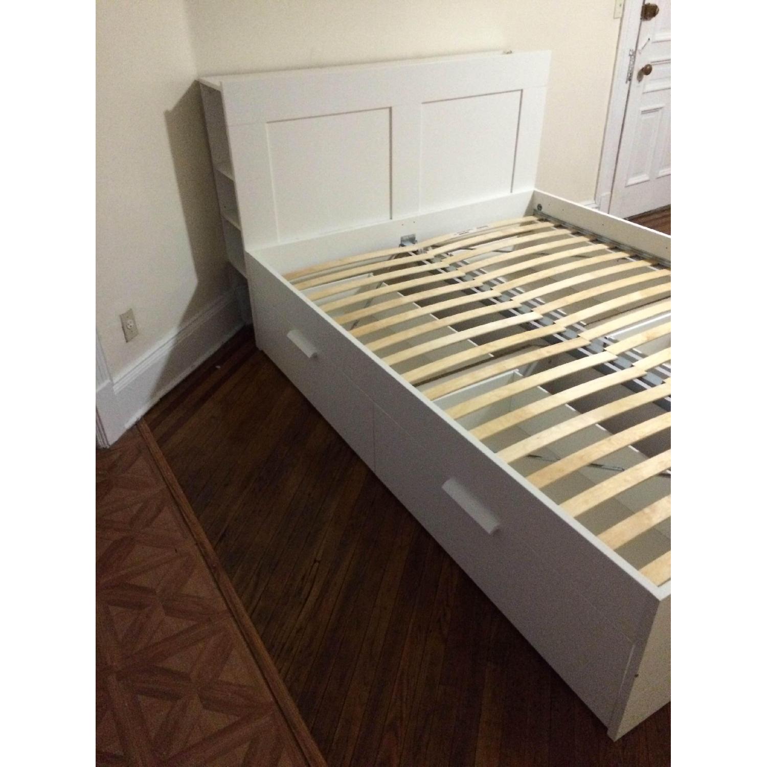 Ikea Brimnes Queen Size bed Frame w/ Storage & Headboard - image-3