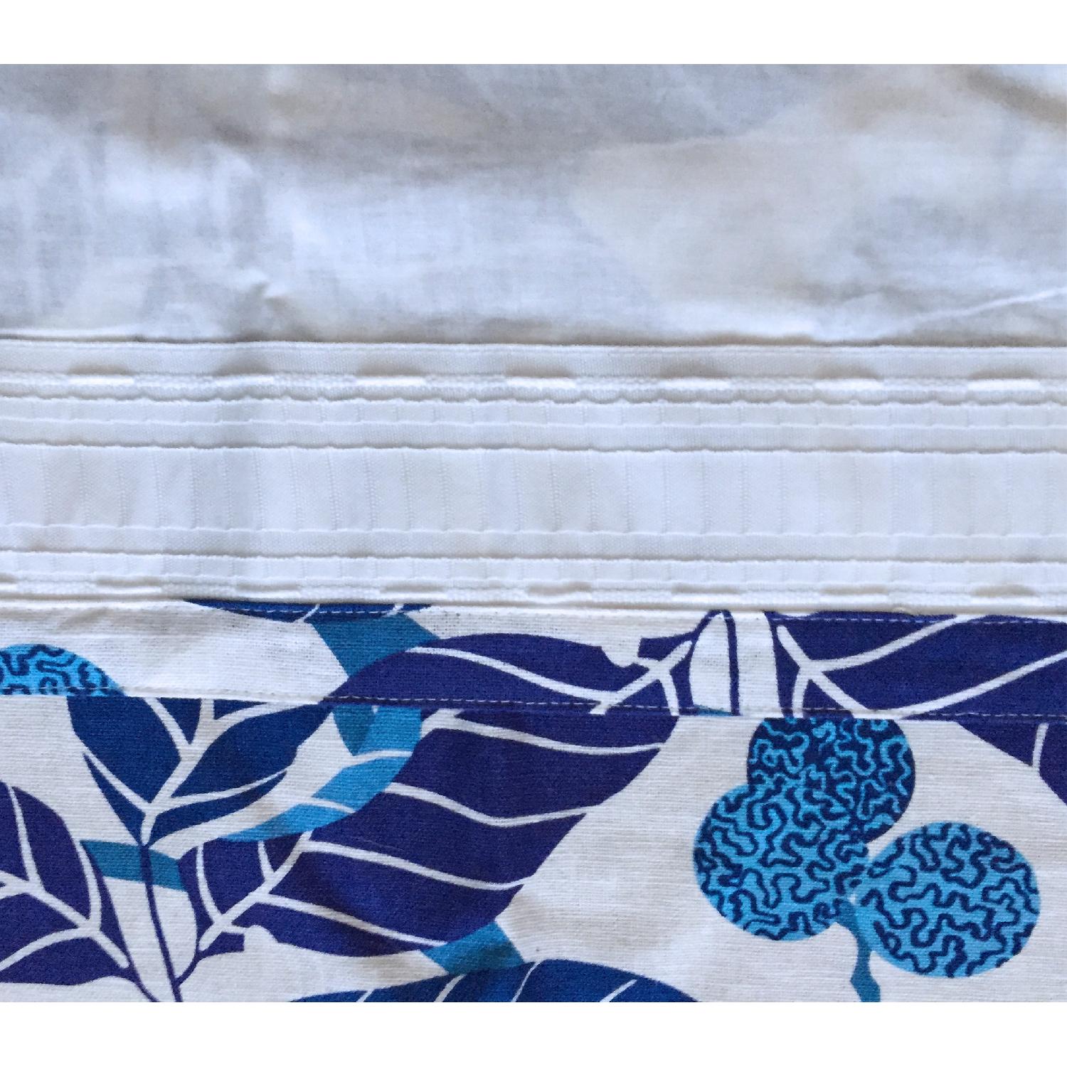 Ikea Stockholm Blad Blue & White Curtains - Pair - image-3