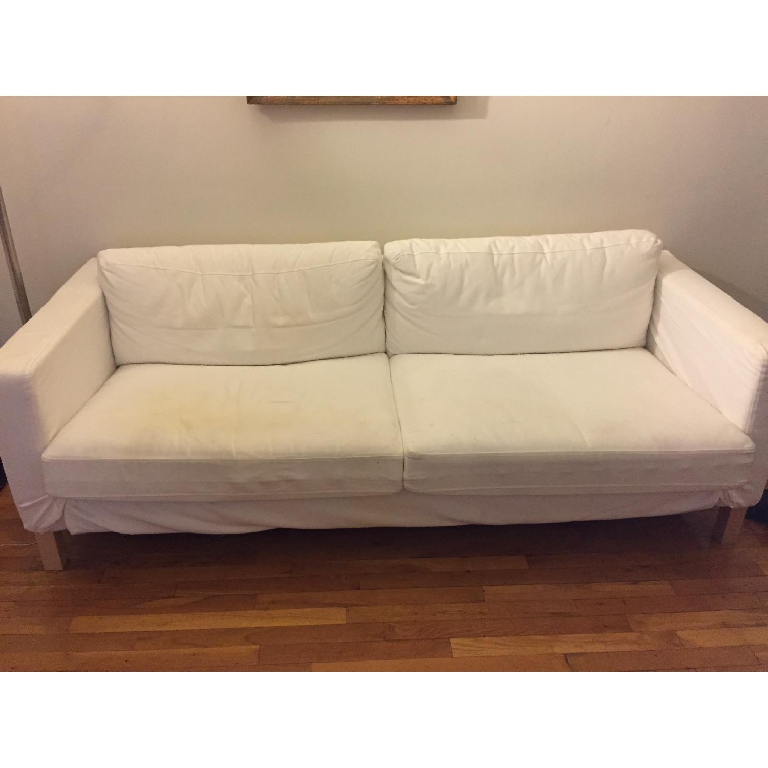 Ikea Karlstad White Couch - image-1