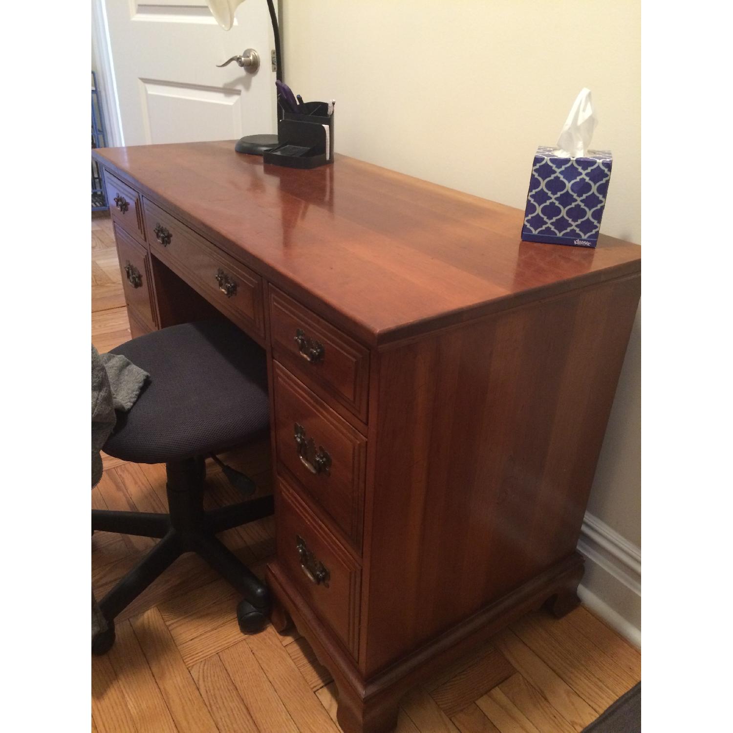 Davis Company 1960s Cherry Wood Desk AptDeco