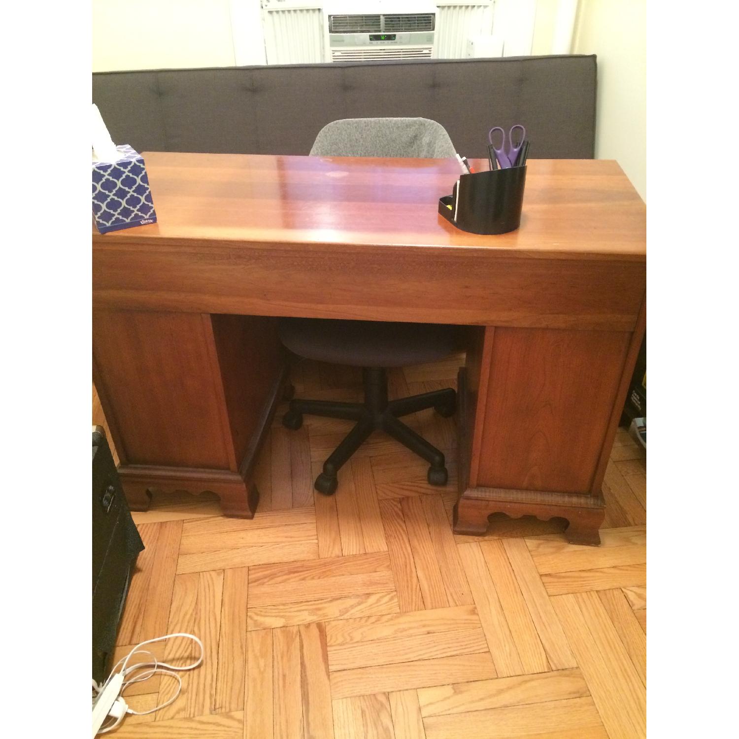 Davis Cabinet Company 1960s Cherry Wood Desk - image-5