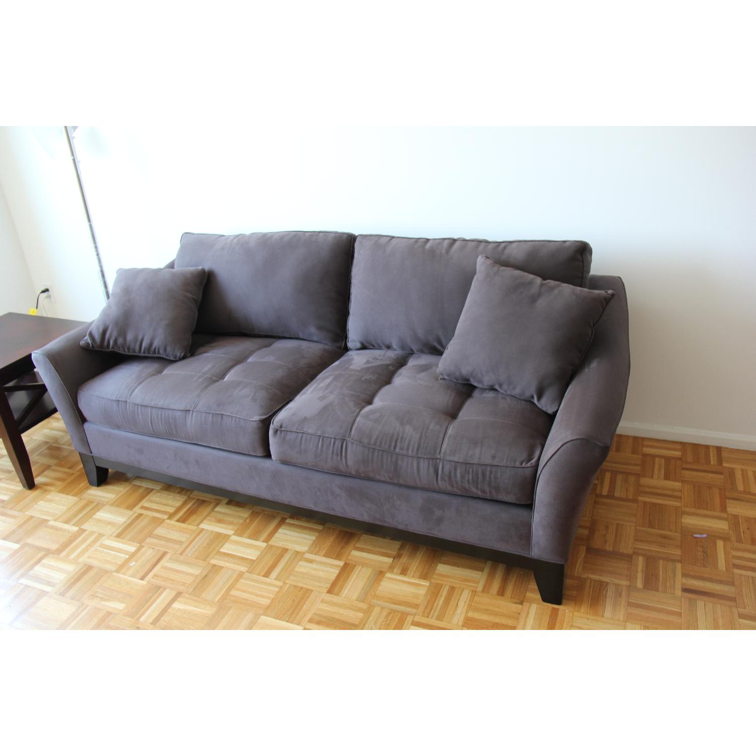 Raymour & Flanigan Rory Microfiber Sofa - image-5