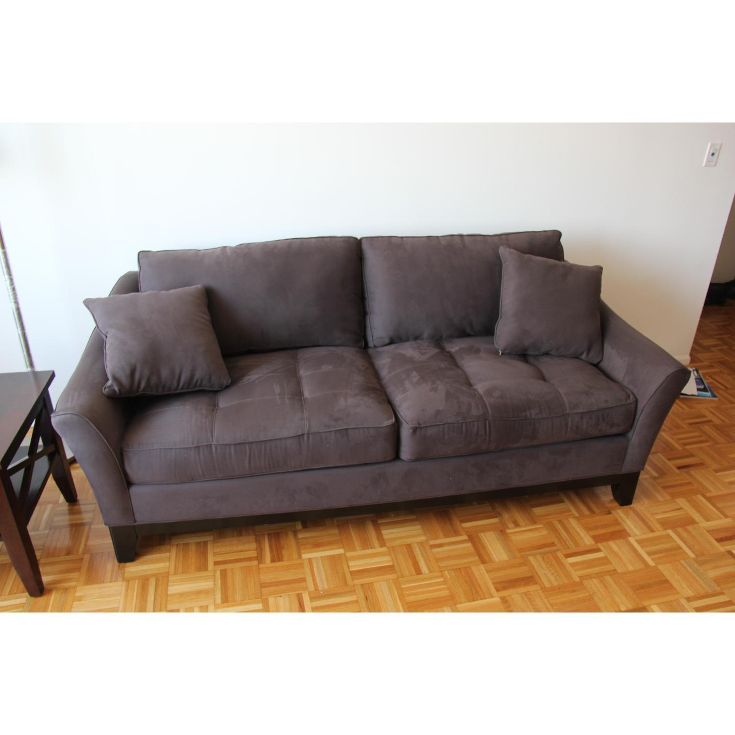 Raymour & Flanigan Rory Microfiber Sofa - image-7