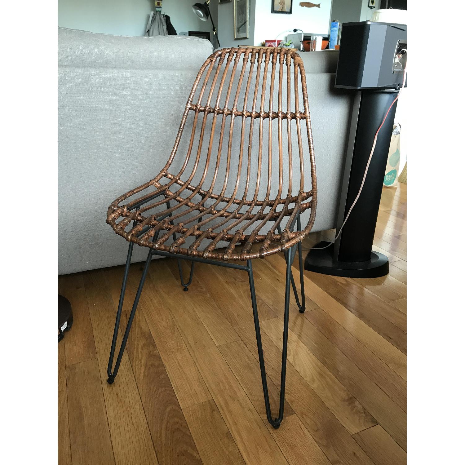 Rattan Hairpin Dining Room Chairs - image-3