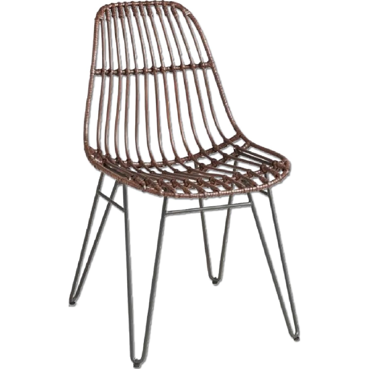 Rattan Hairpin Dining Room Chairs - image-0
