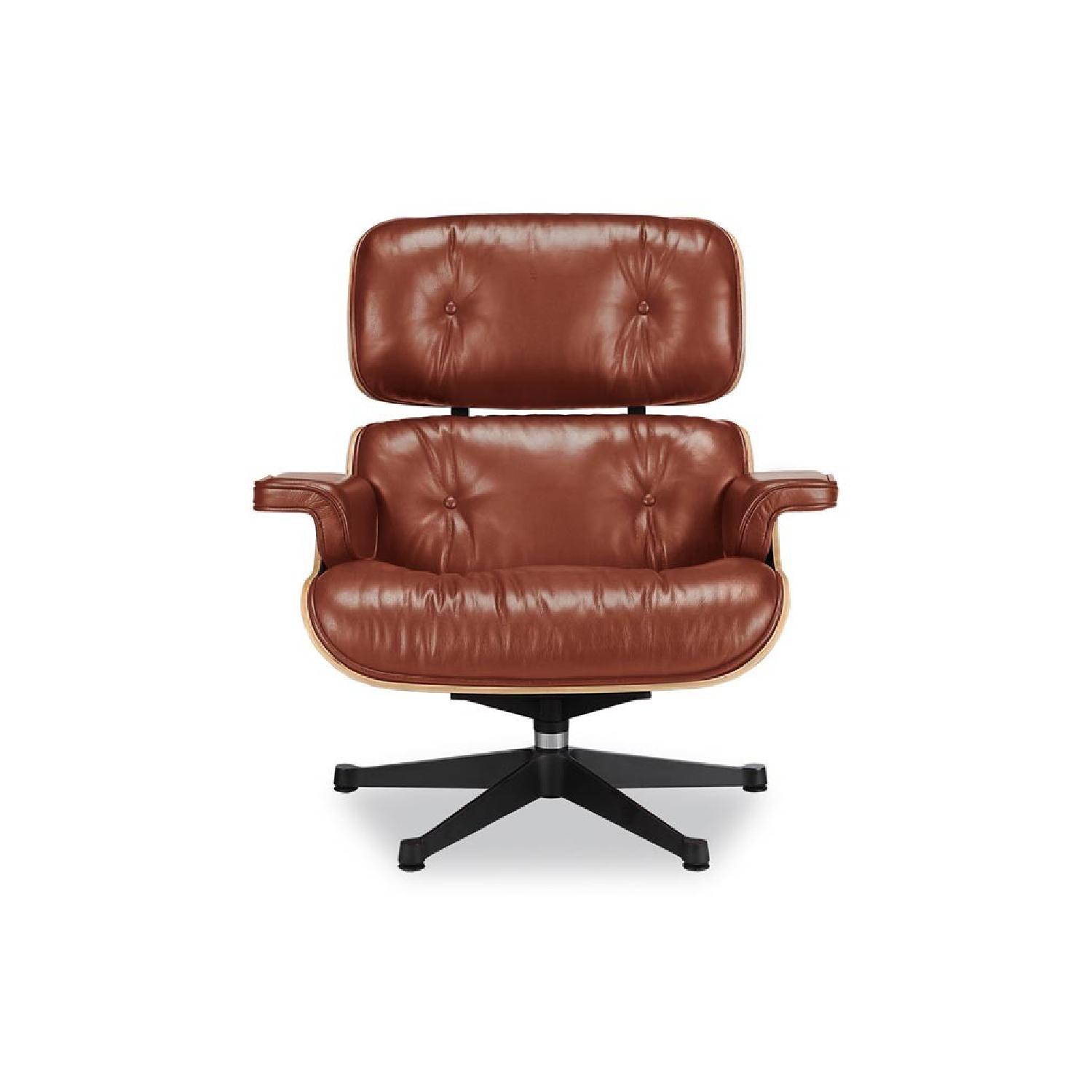 Eames Lounge Chair Replica in Antique Brown - image-1