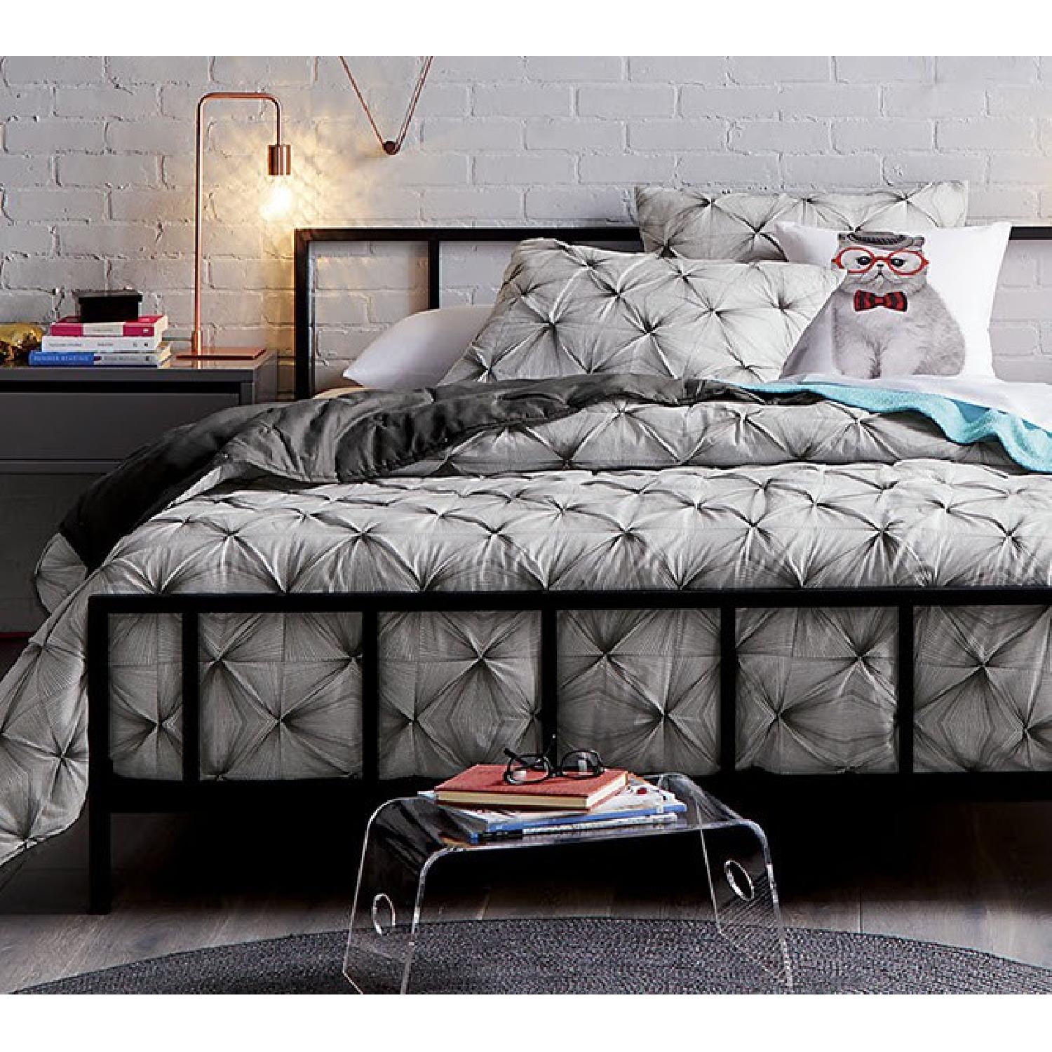 CB2 Alchemy Matte Black Bed Frame AptDeco
