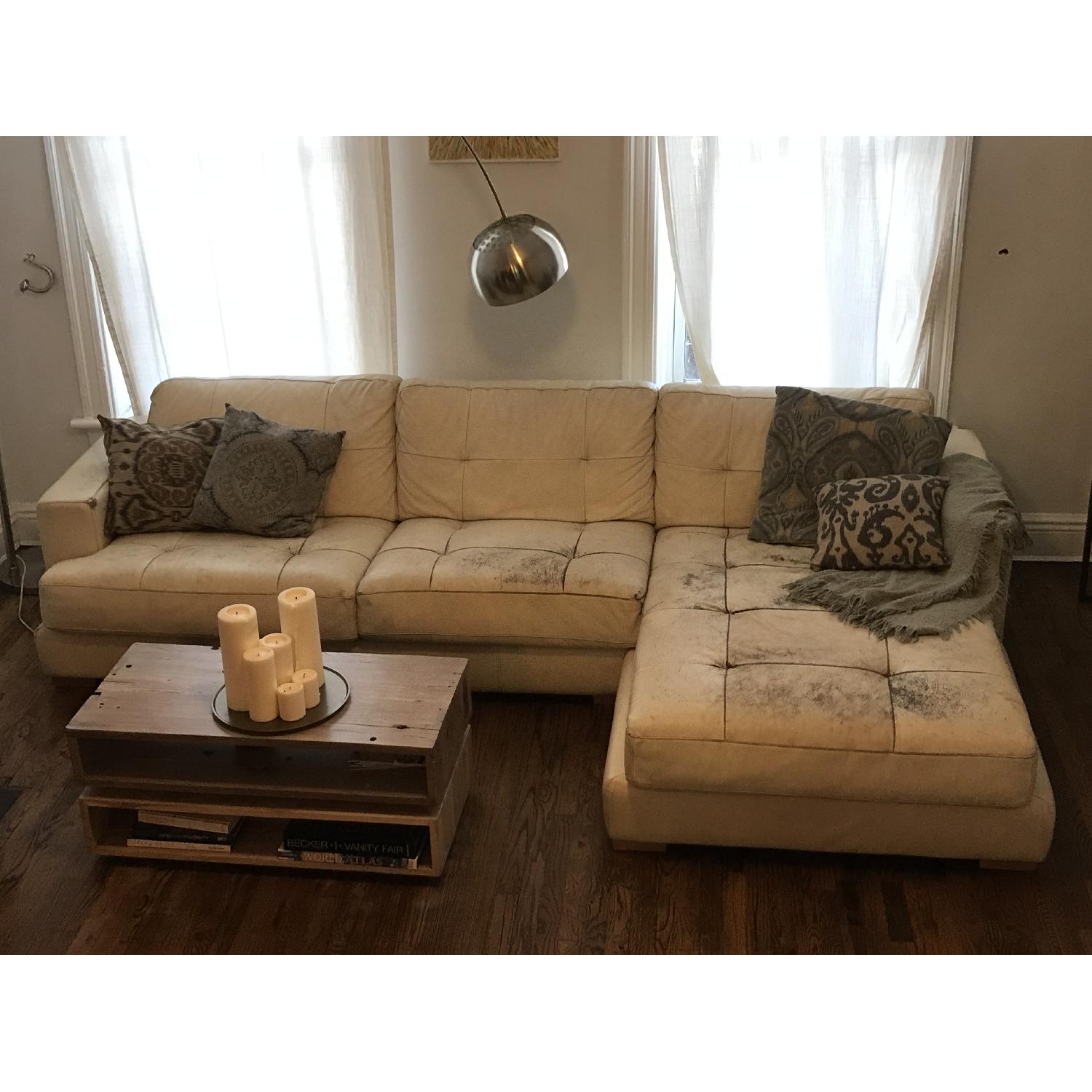 Leather Italian Sectional Sofa - image-1