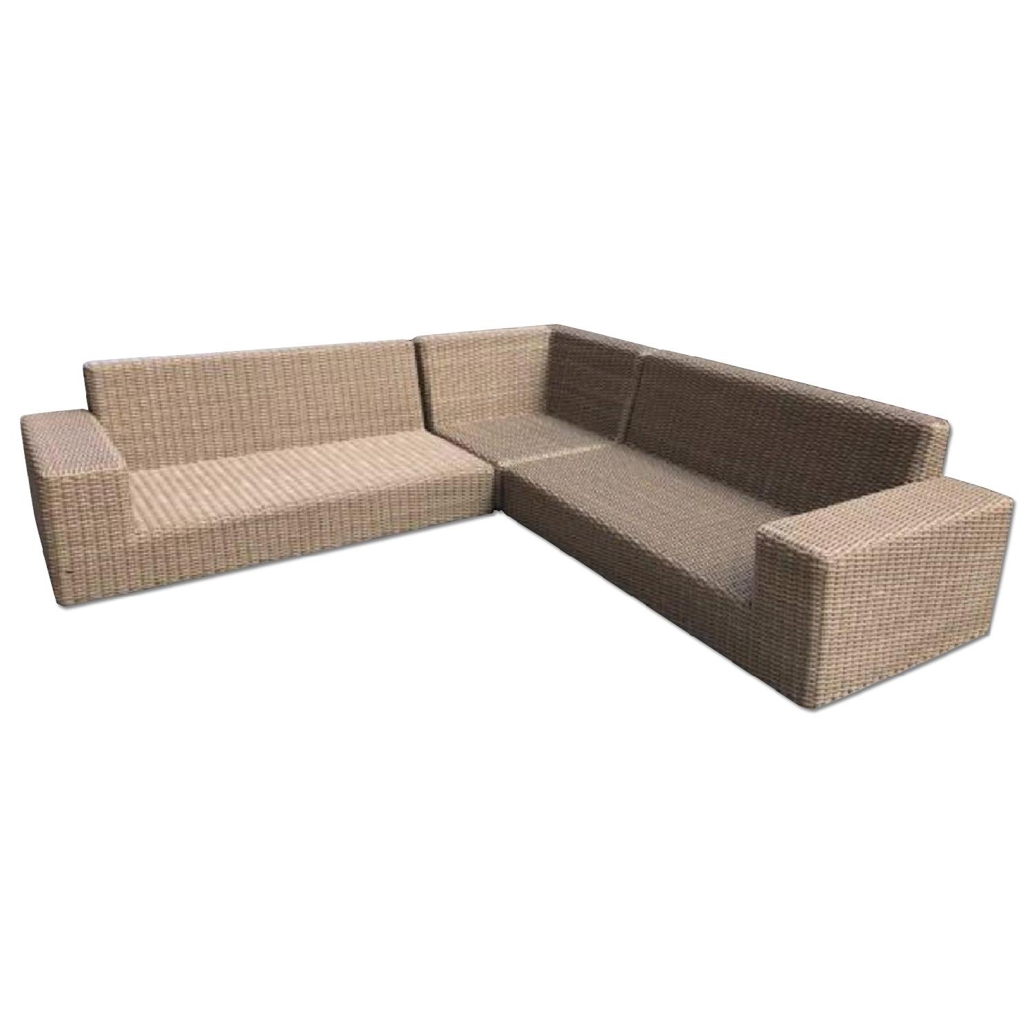 Crate & Barrel Newport Outdoor Sectional Sofa AptDeco