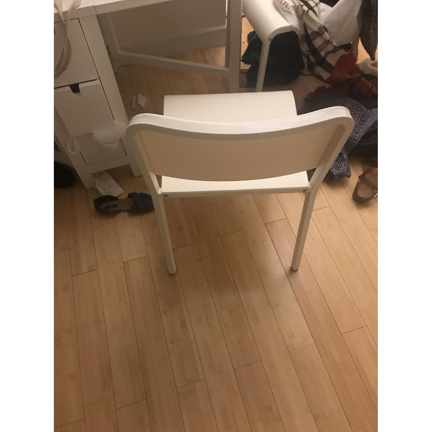 Ikea Stackable White Chairs - image-2