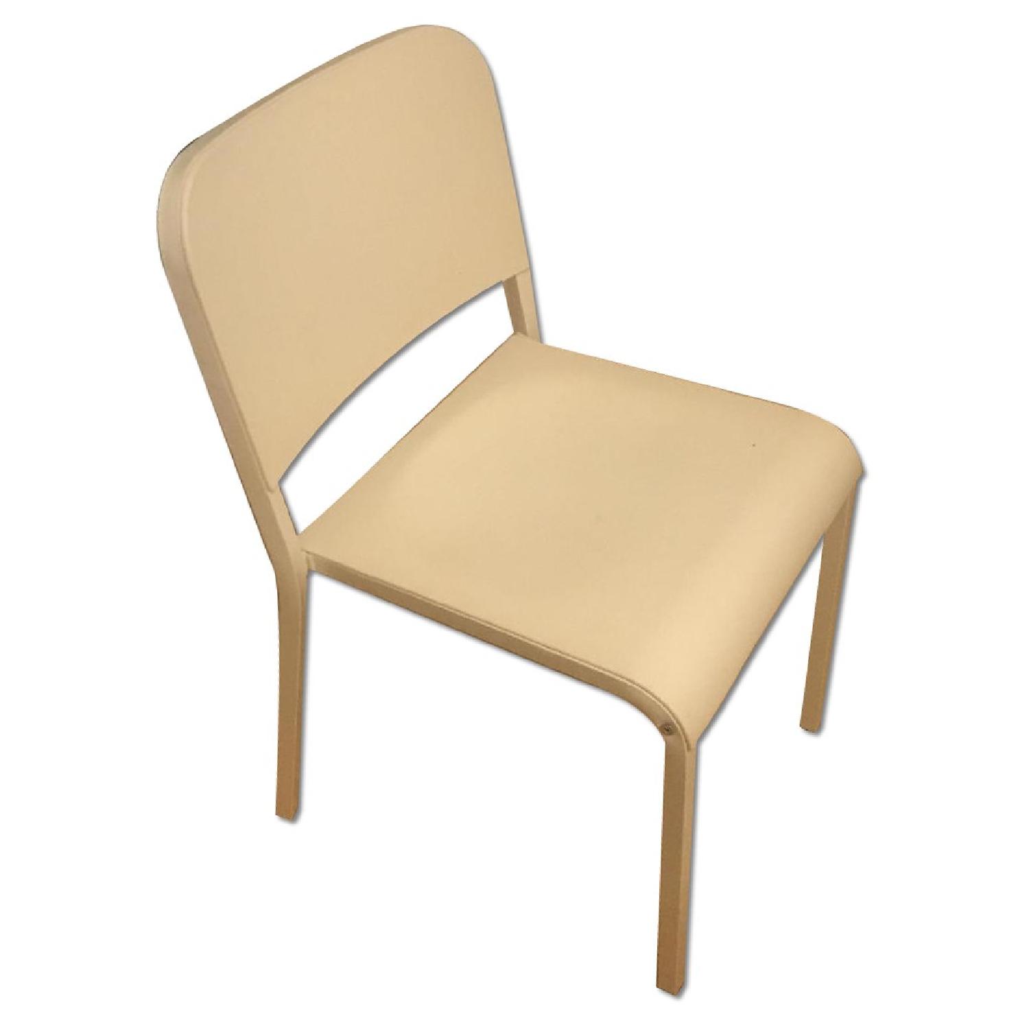 Ikea Stackable White Chairs - image-0