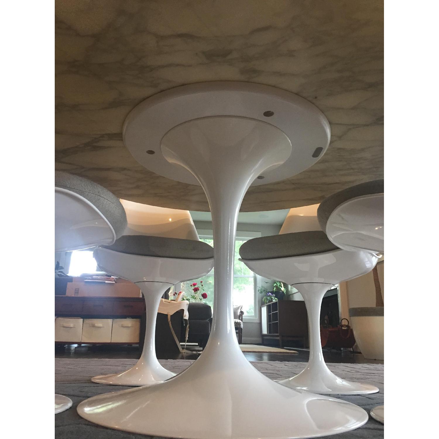 Saarinen Round Marble Tulip Dining Table (5 tulip chairs also available) - image-2