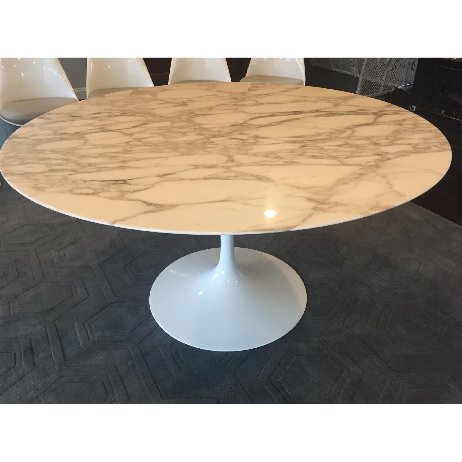 Saarinen Round Marble Tulip Dining Table (5 tulip chairs also available) - image-4