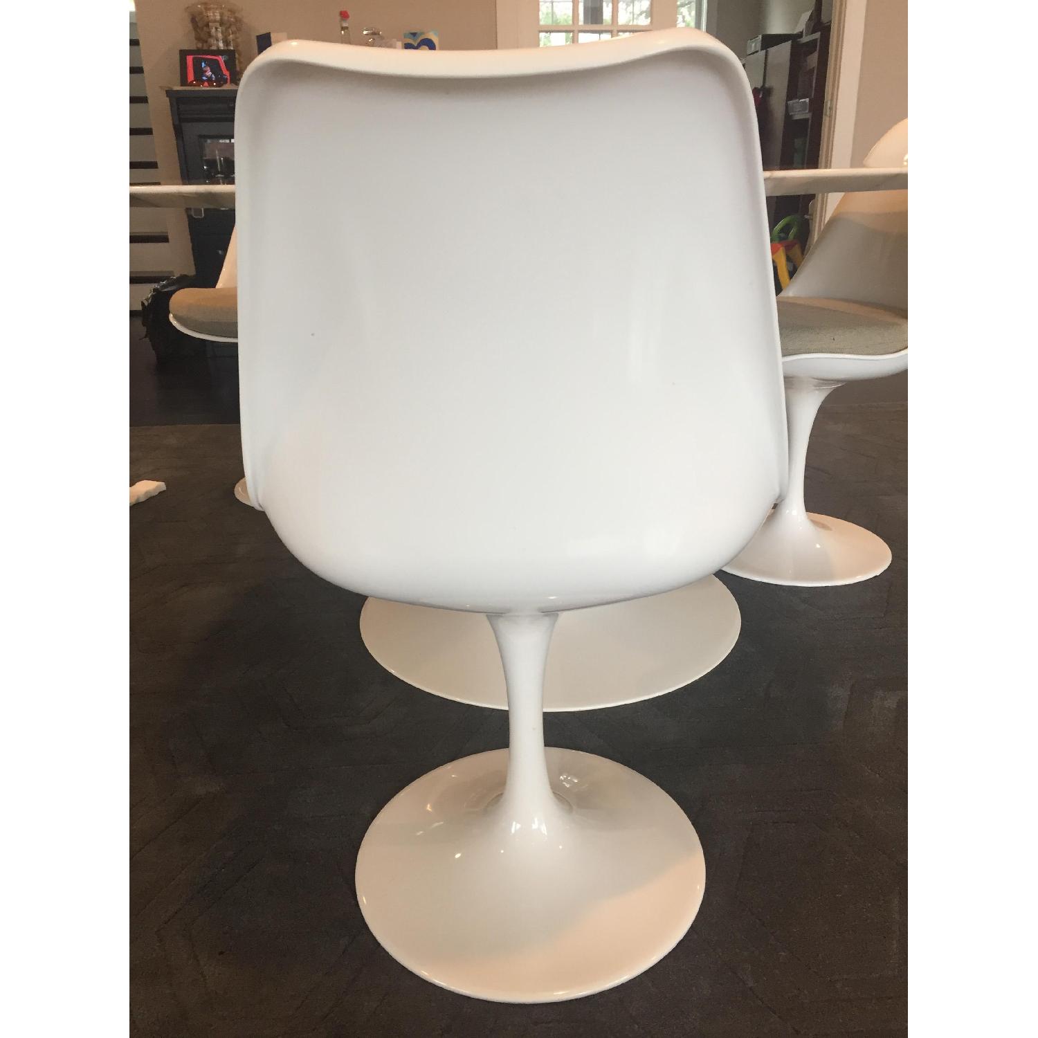 Saarinen Style Tulip Neutral Chairs - image-3