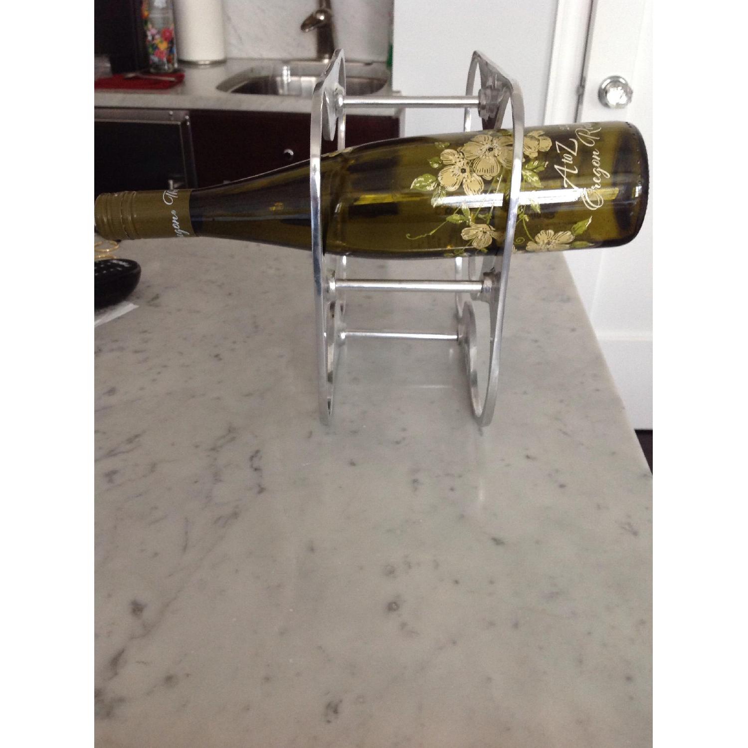 Crate & Barrel 5 Bottle Winerack - image-2