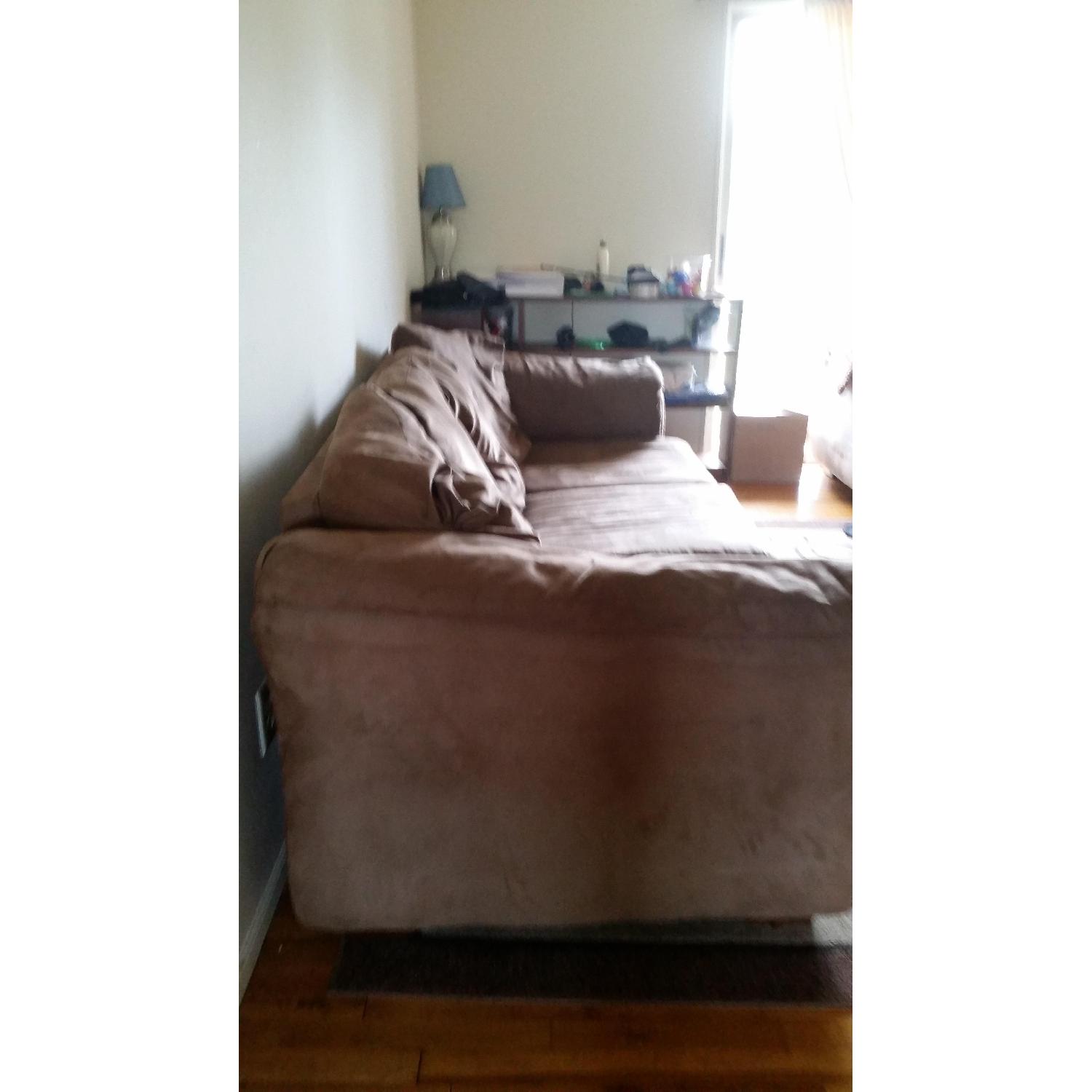 Ashley's Brown 3 Seater Soft Sofa - image-1