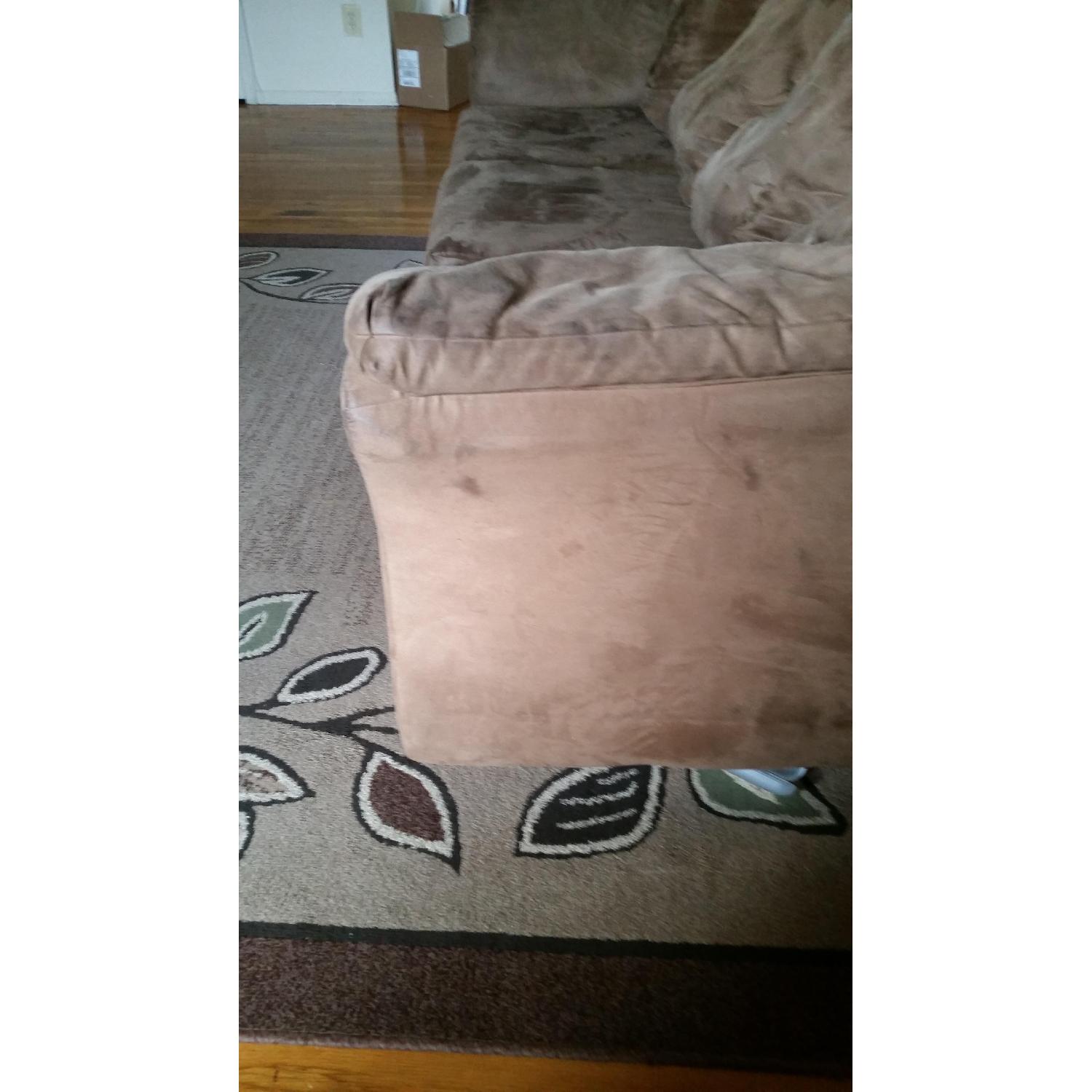 Ashley's Brown 3 Seater Soft Sofa - image-3