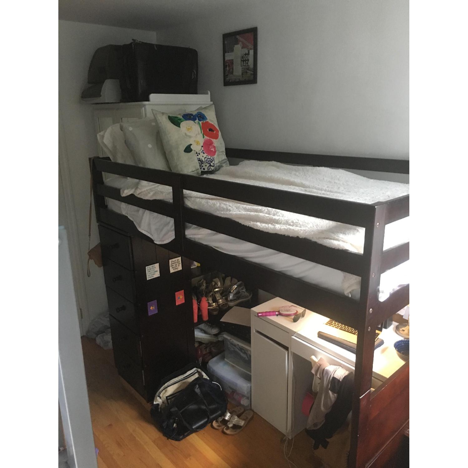 Canwood Mountaineer Espresso Twin Loft Bed w/ Storage Tower  - image-2