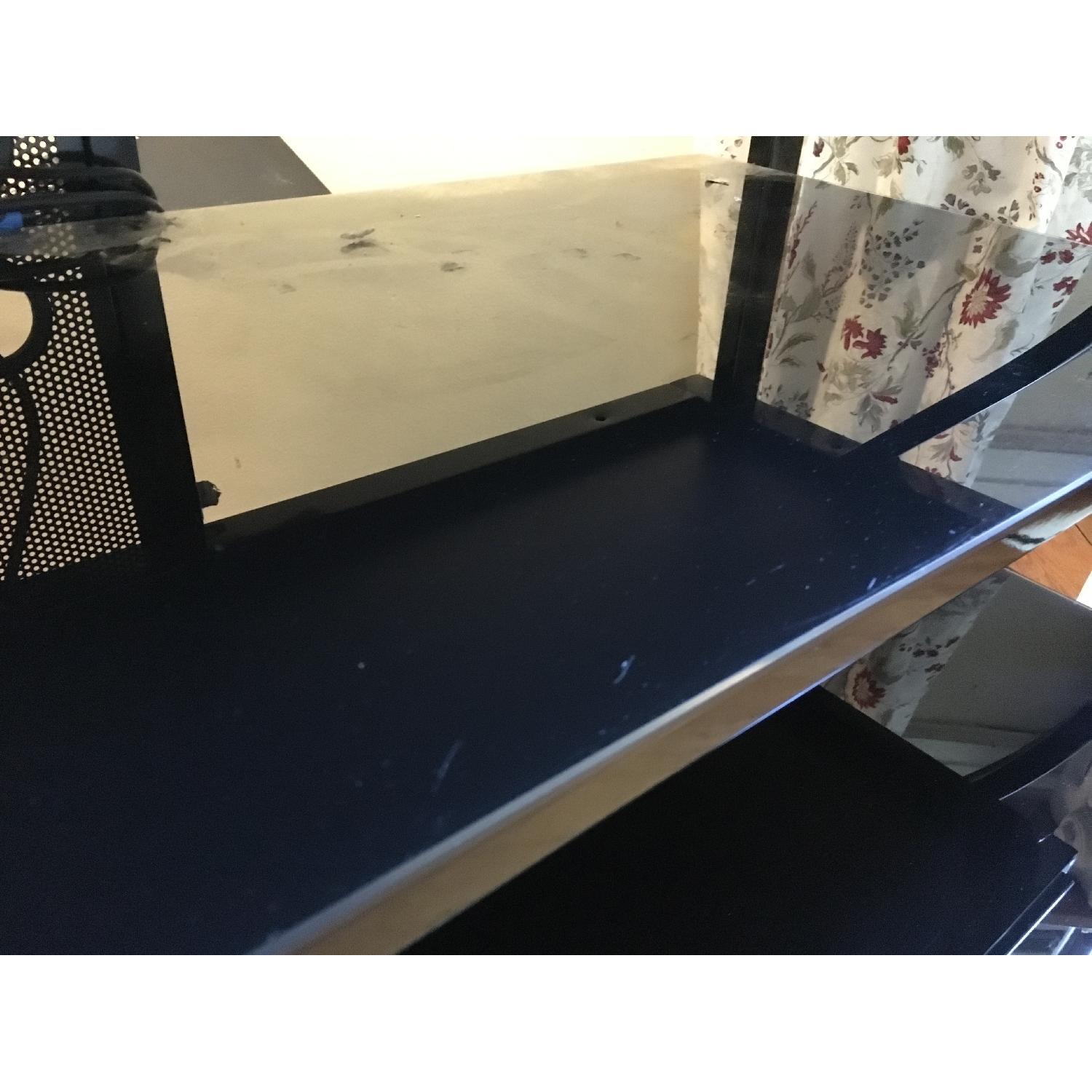 Avista Numina Flat Panel TV Console w/ Glass Shelves in Blac - image-2