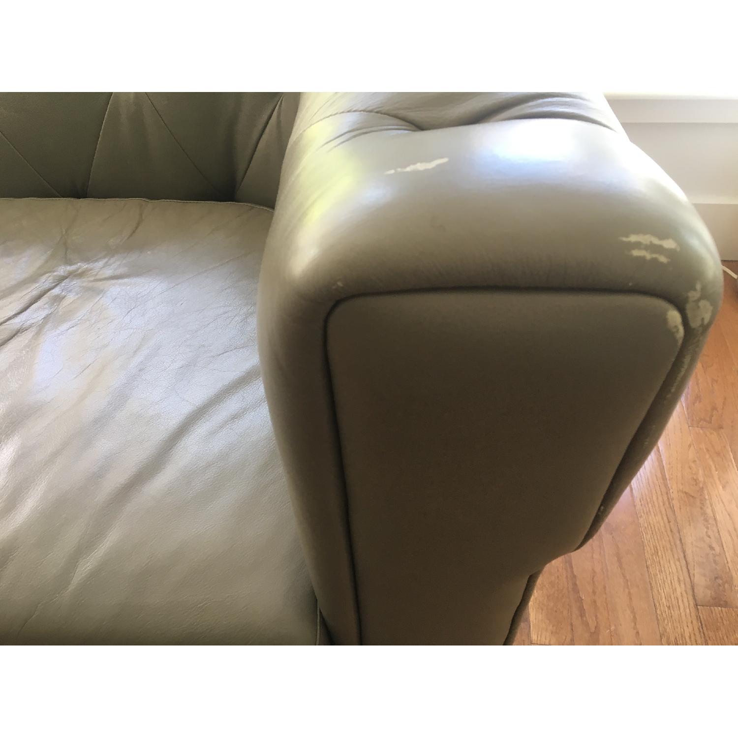 West Elm Chester Tufted Leather Sofa - image-3