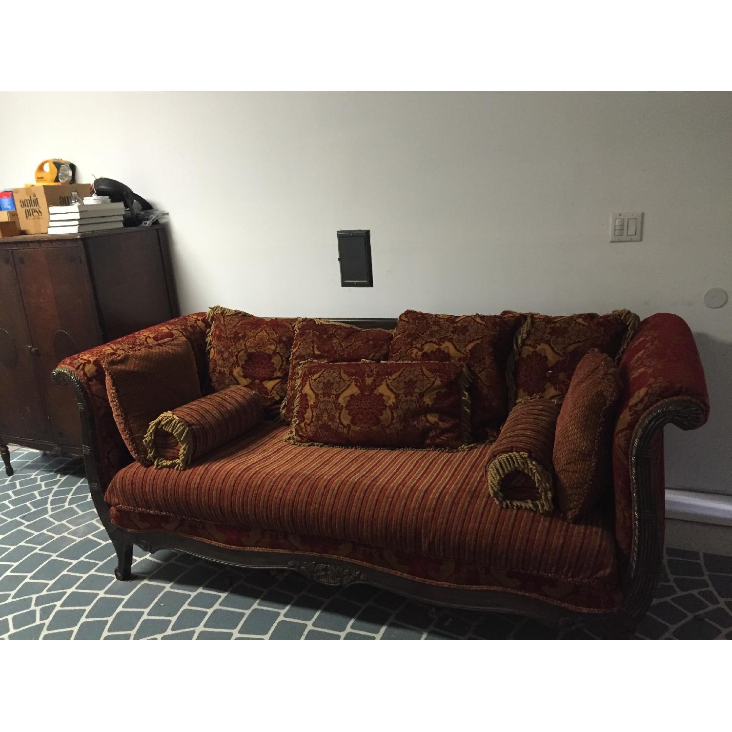 Antique Style Red Sofa - image-1