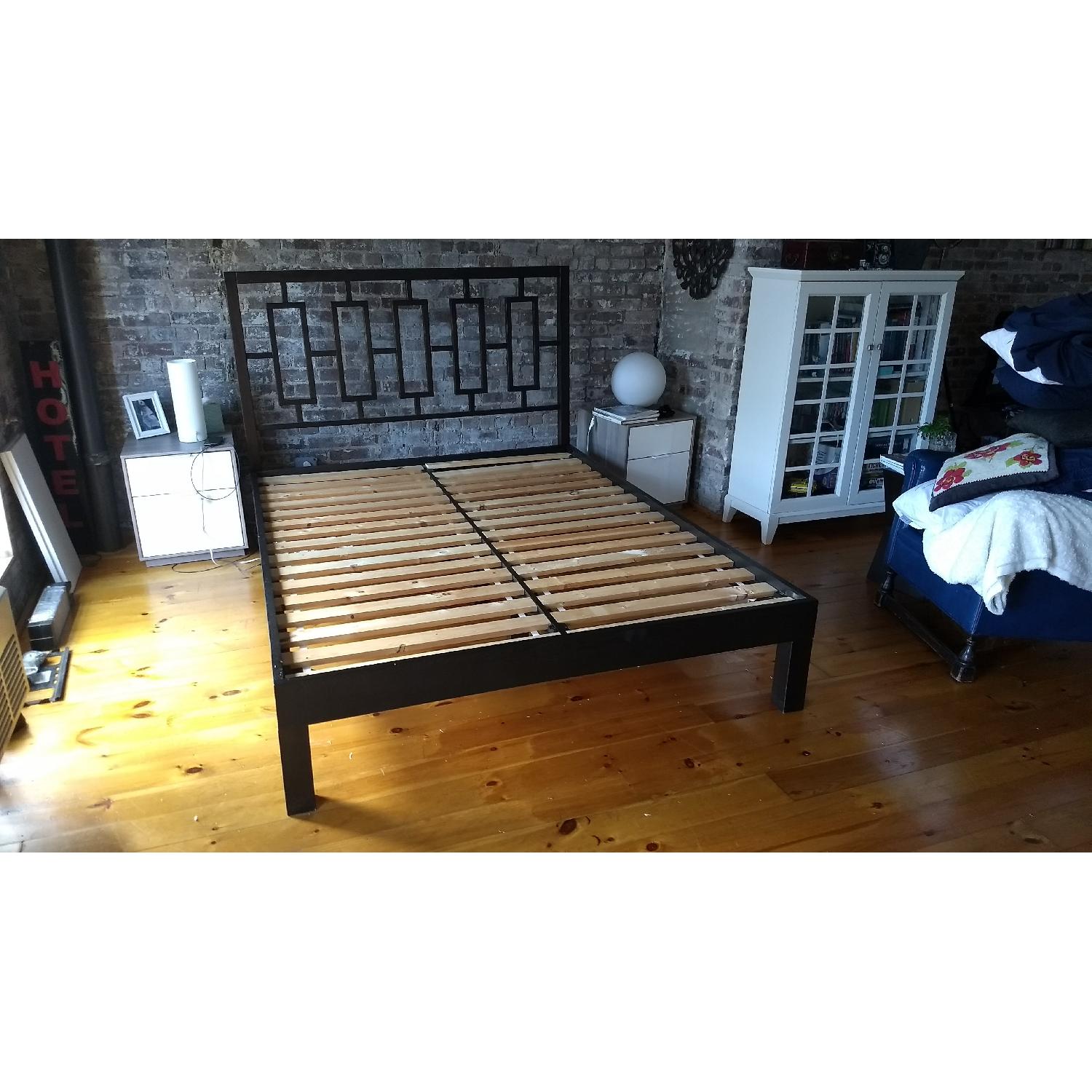 West Elm Window Queen Bed Frame - image-1