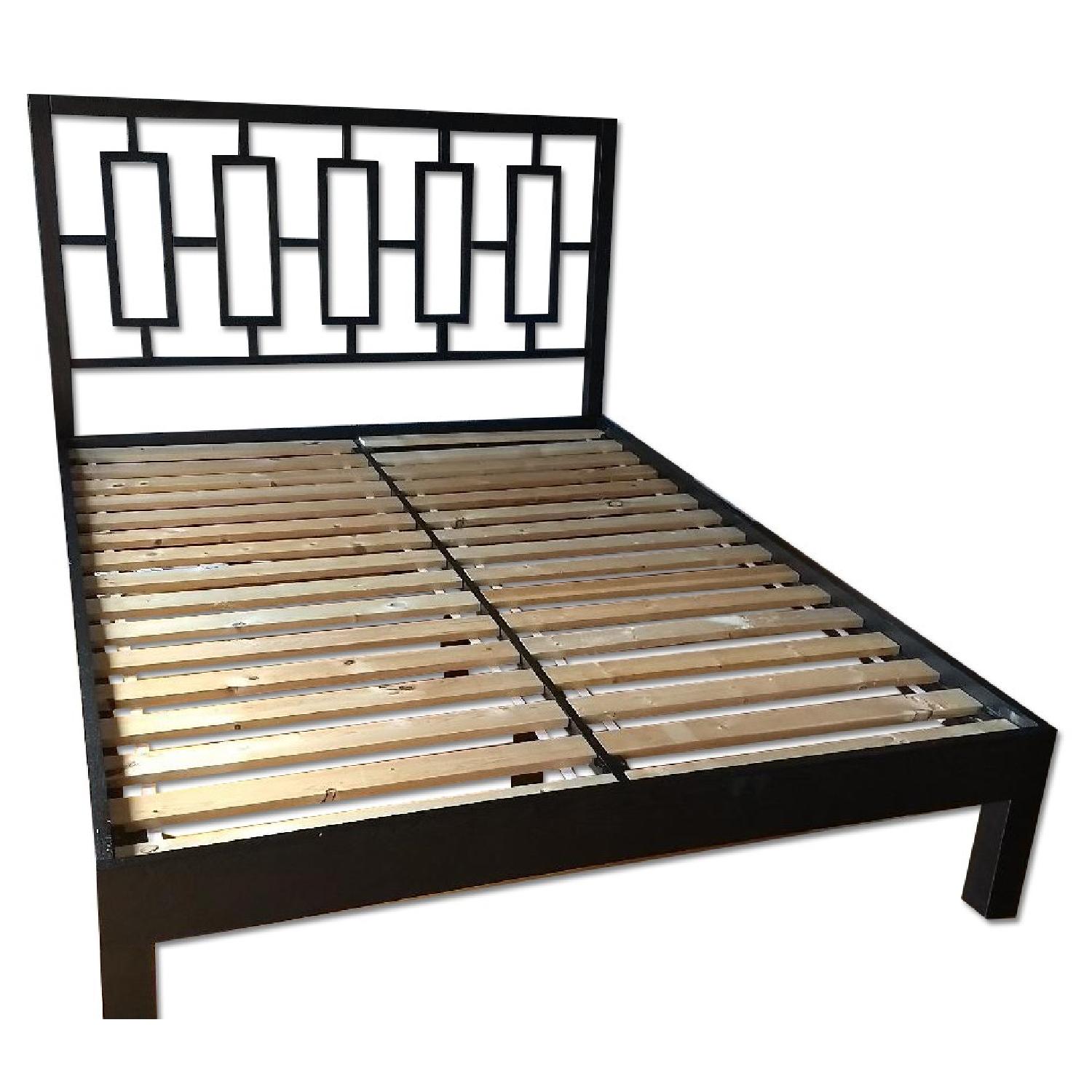 West Elm Window Queen Bed Frame - image-0