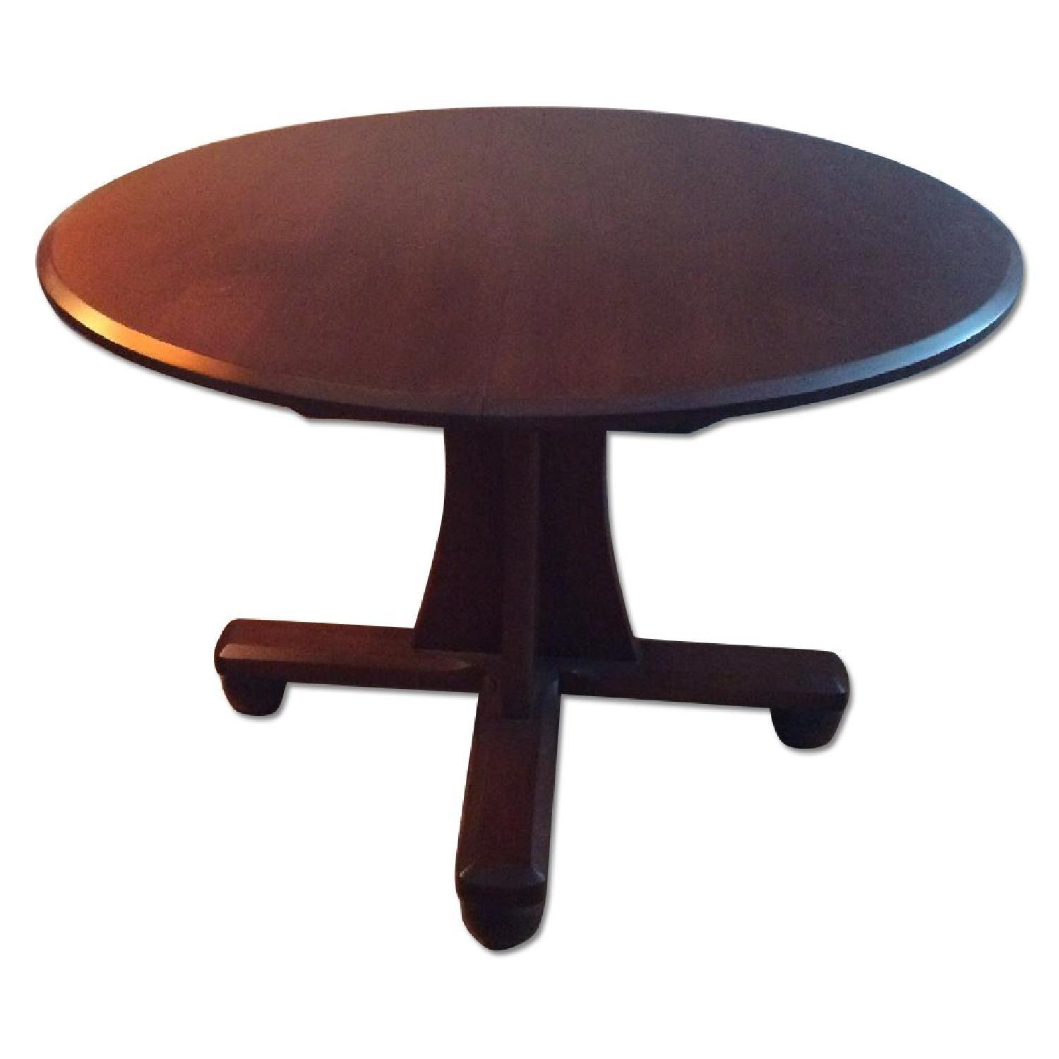 Ethan Allen Expandable Round Dining Room Table AptDeco