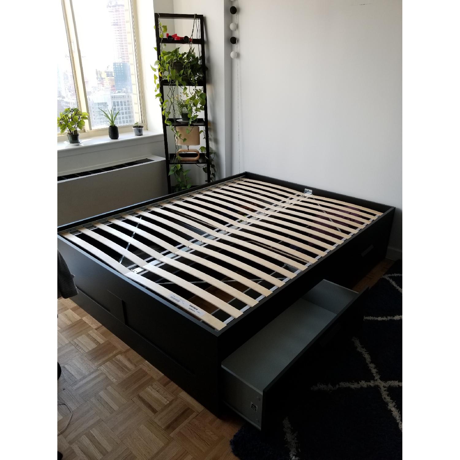 Ikea Brimnes Queen Size Storage Bed AptDeco