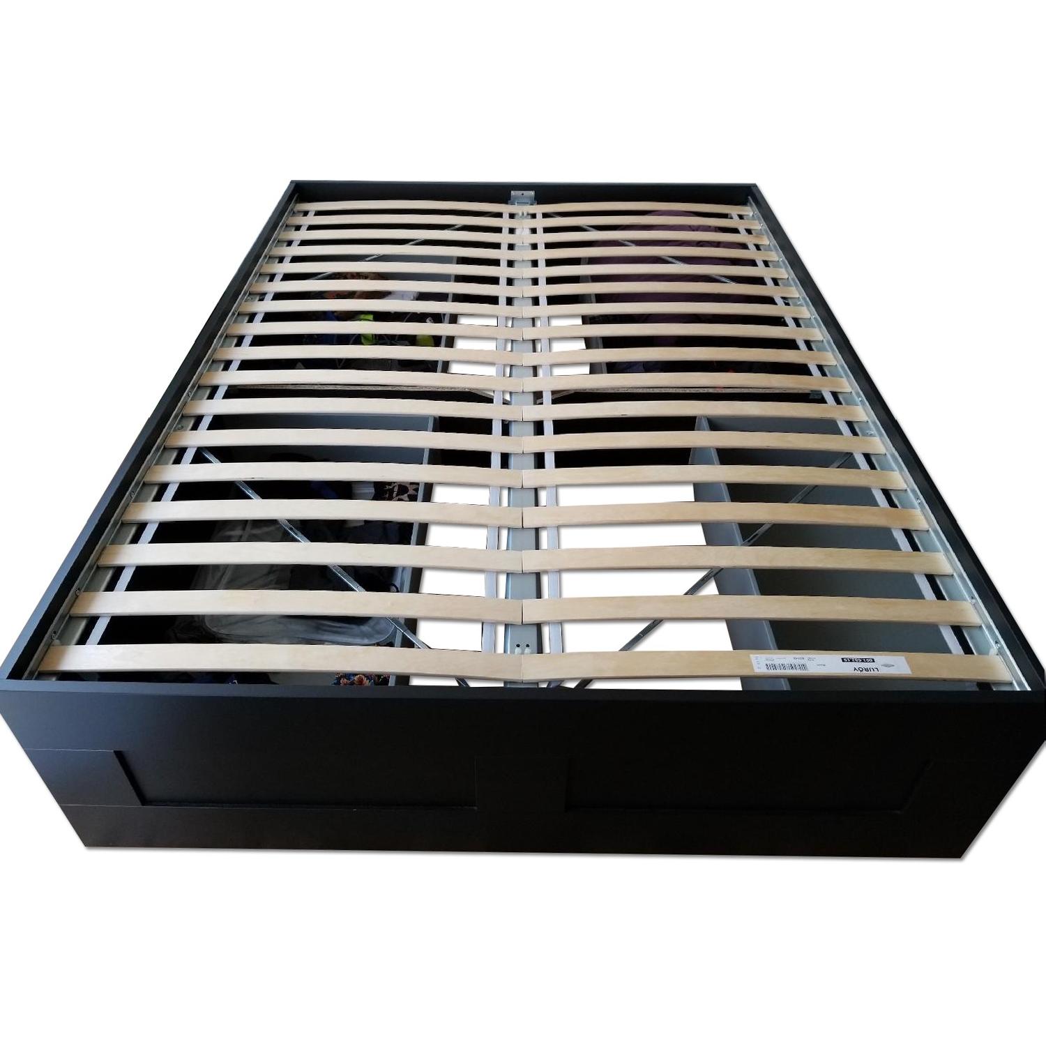 Ikea Brimnes Queen Size Storage Bed AptDeco