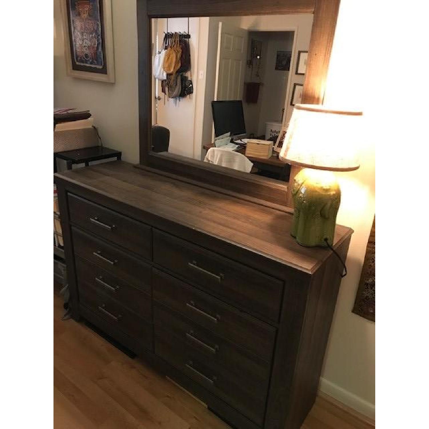 Ashely's Juraro 6 Drawer Dresser w/ Mirror - image-1