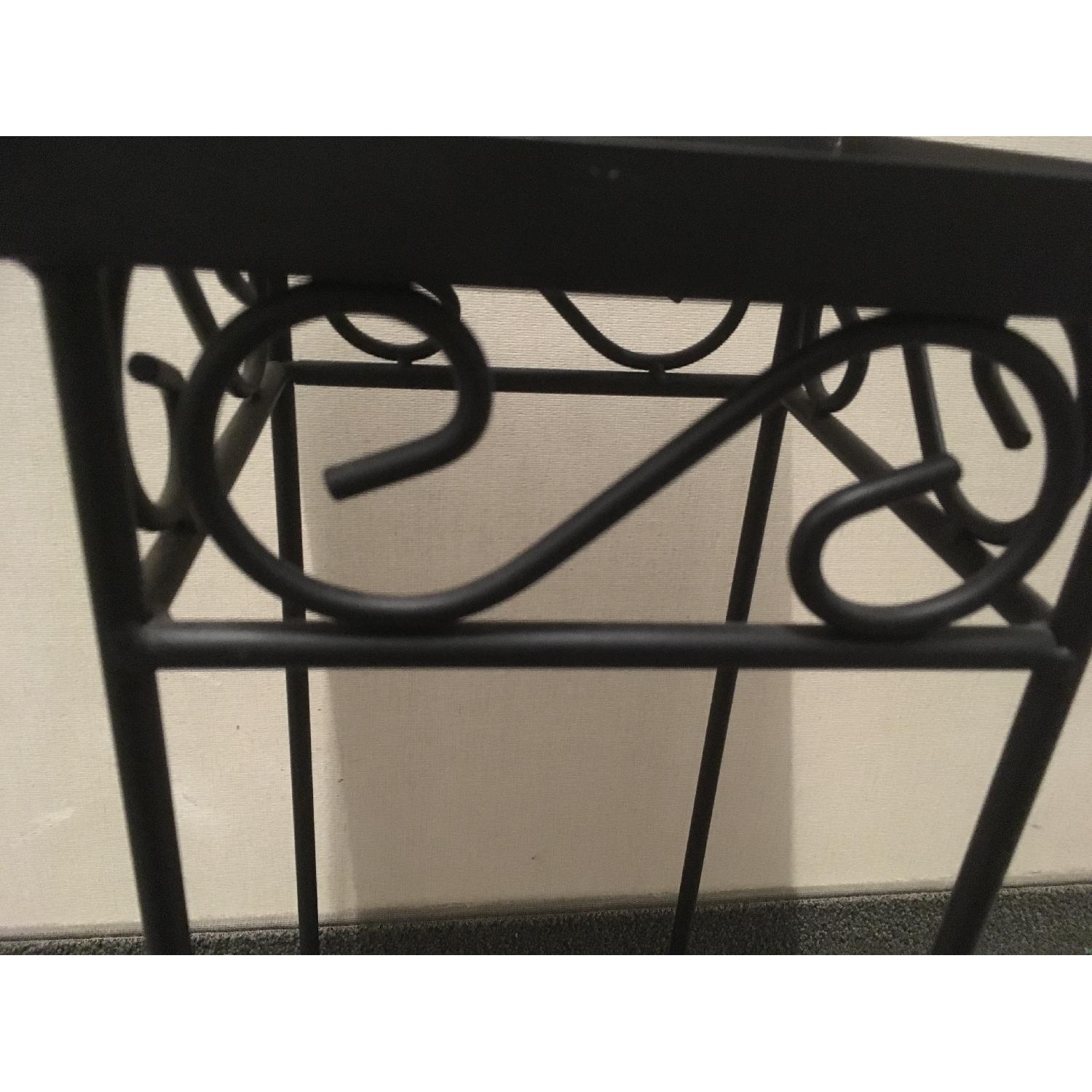 Small Wrought Iron Side Table w/ Gray Tile - image-3